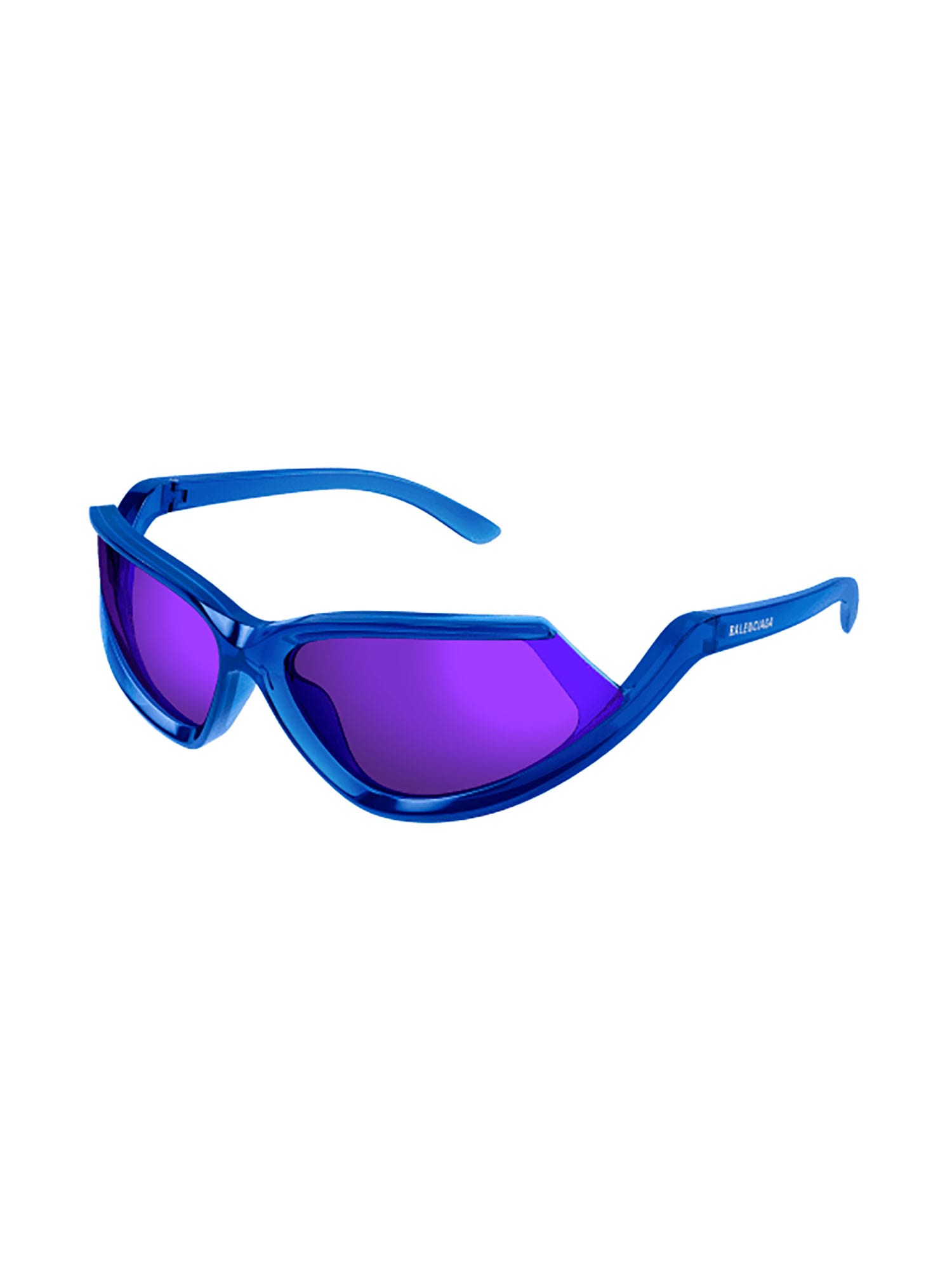 Shop Balenciaga Bb0289s Sunglasses In Blue Blue Violet