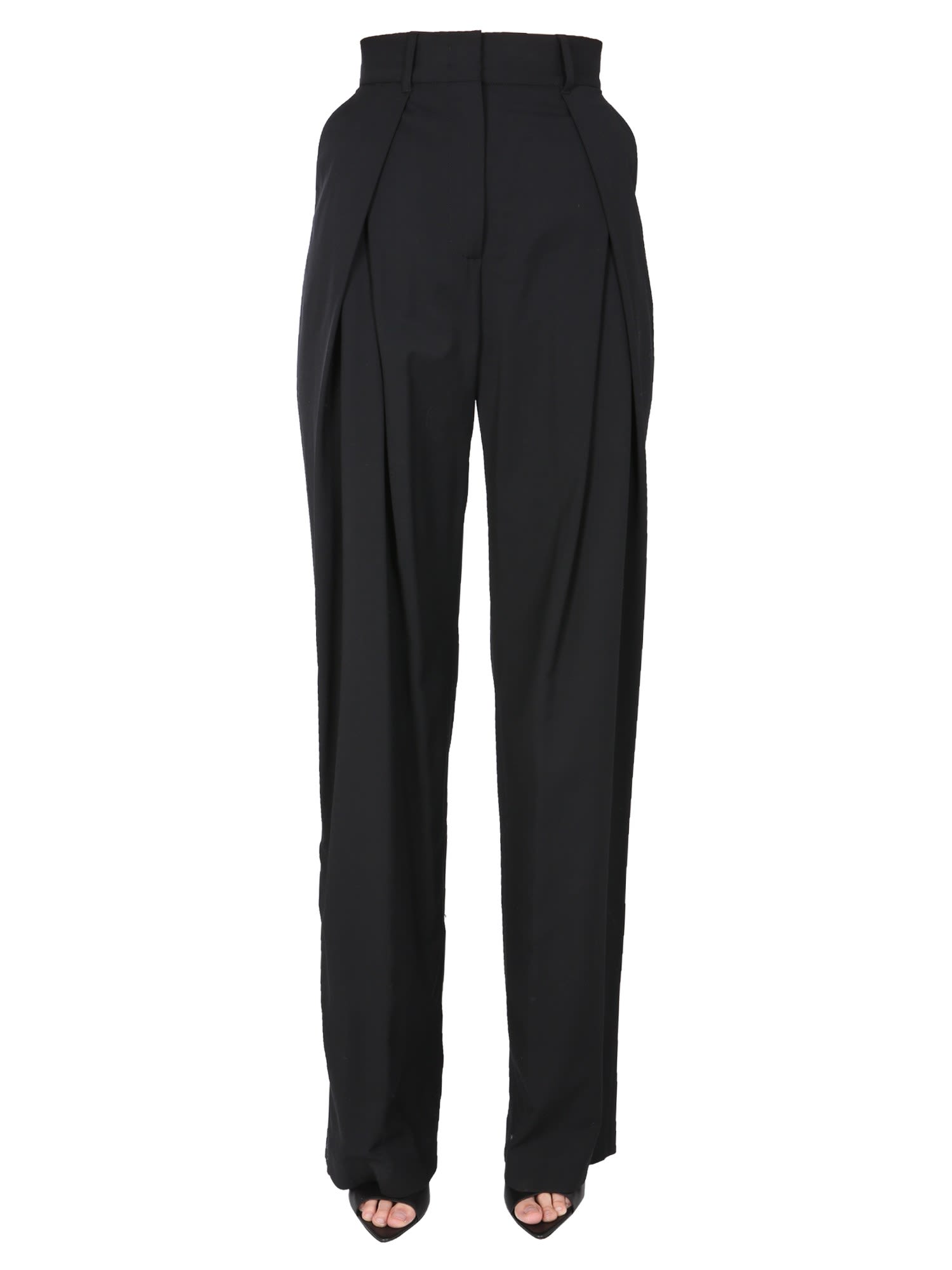 MSGM Wide High-waisted Trousers