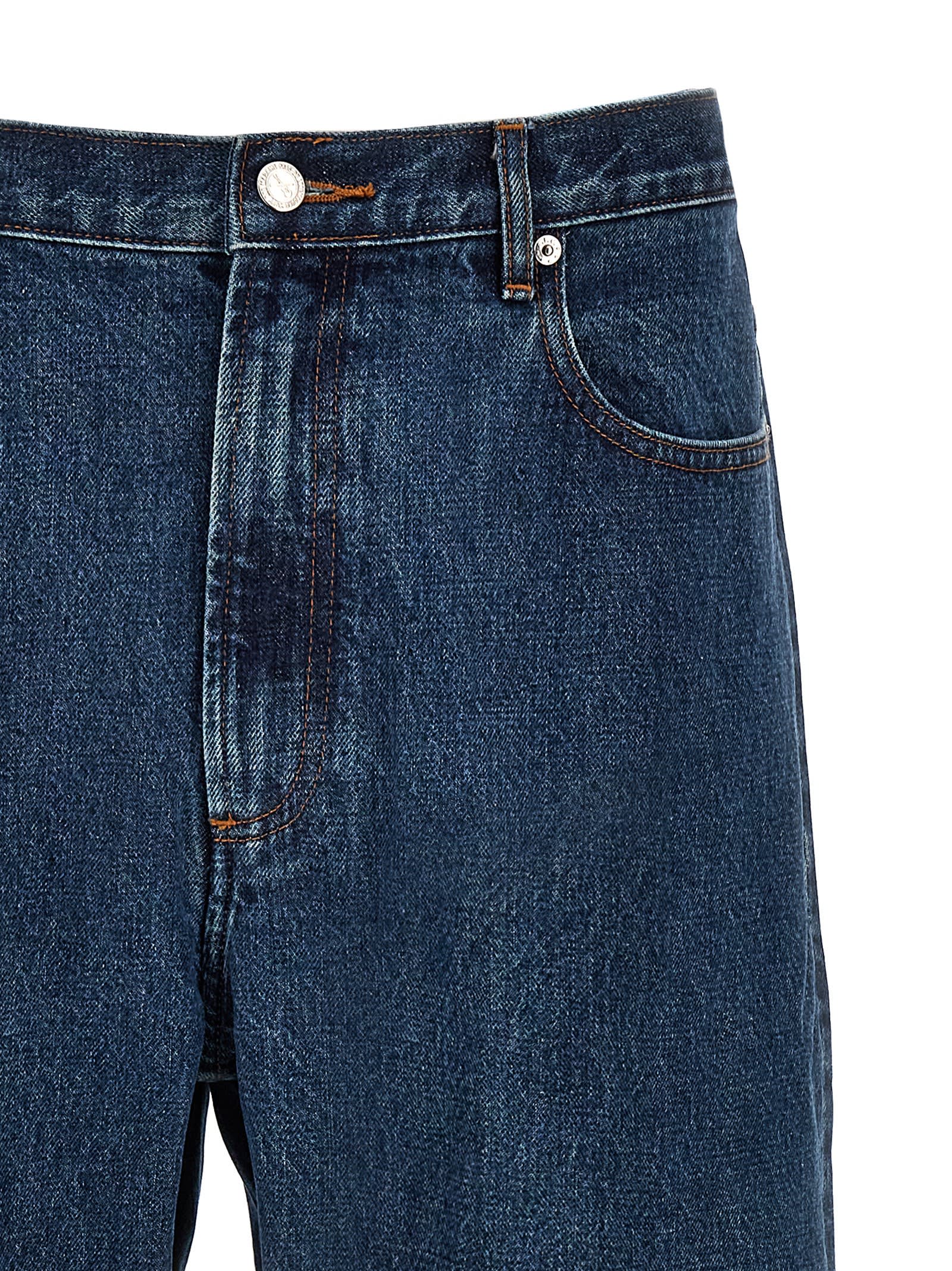 Shop Apc Relaxed Jeans In Blu