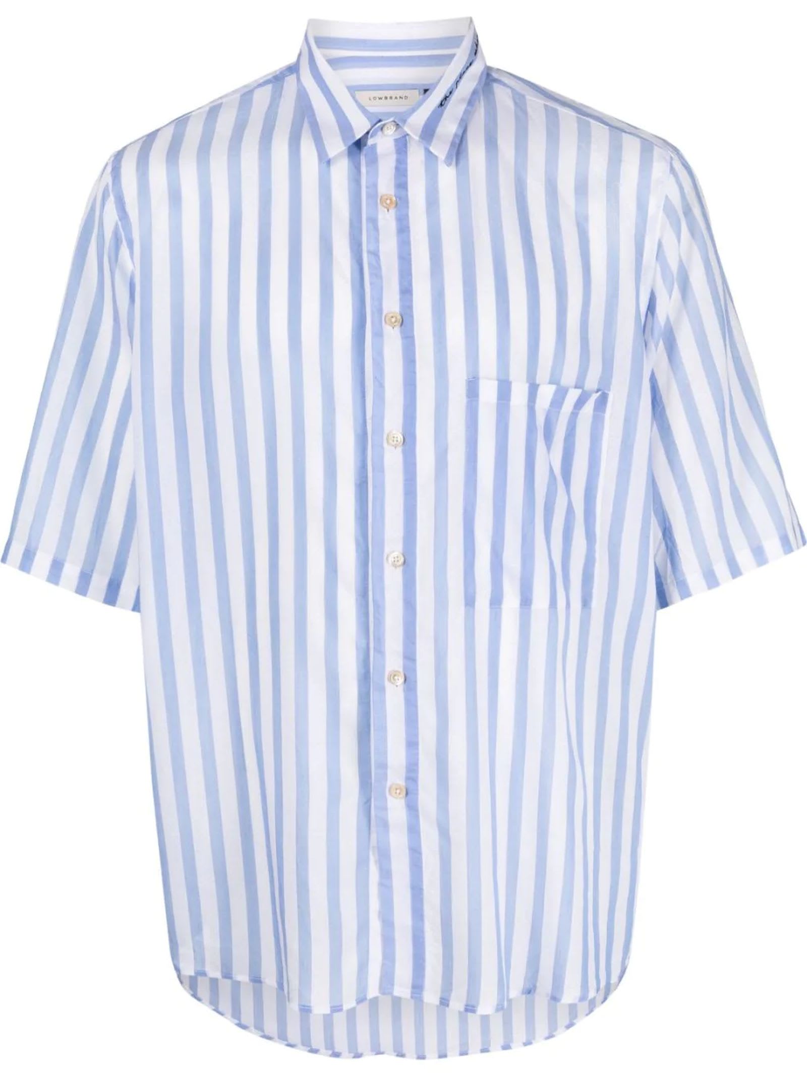 Low Brand Blue And White Striped Shirt
