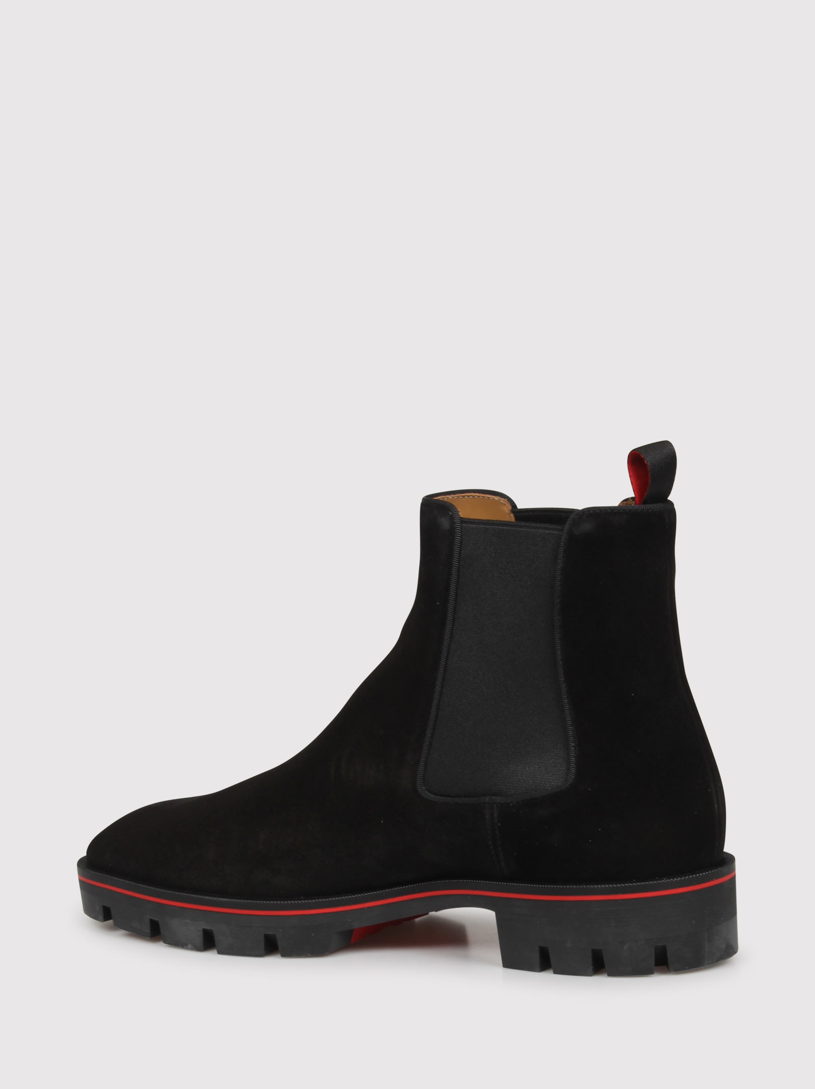 Shop Christian Louboutin Alpinosol Flat Ankle Boots In Black