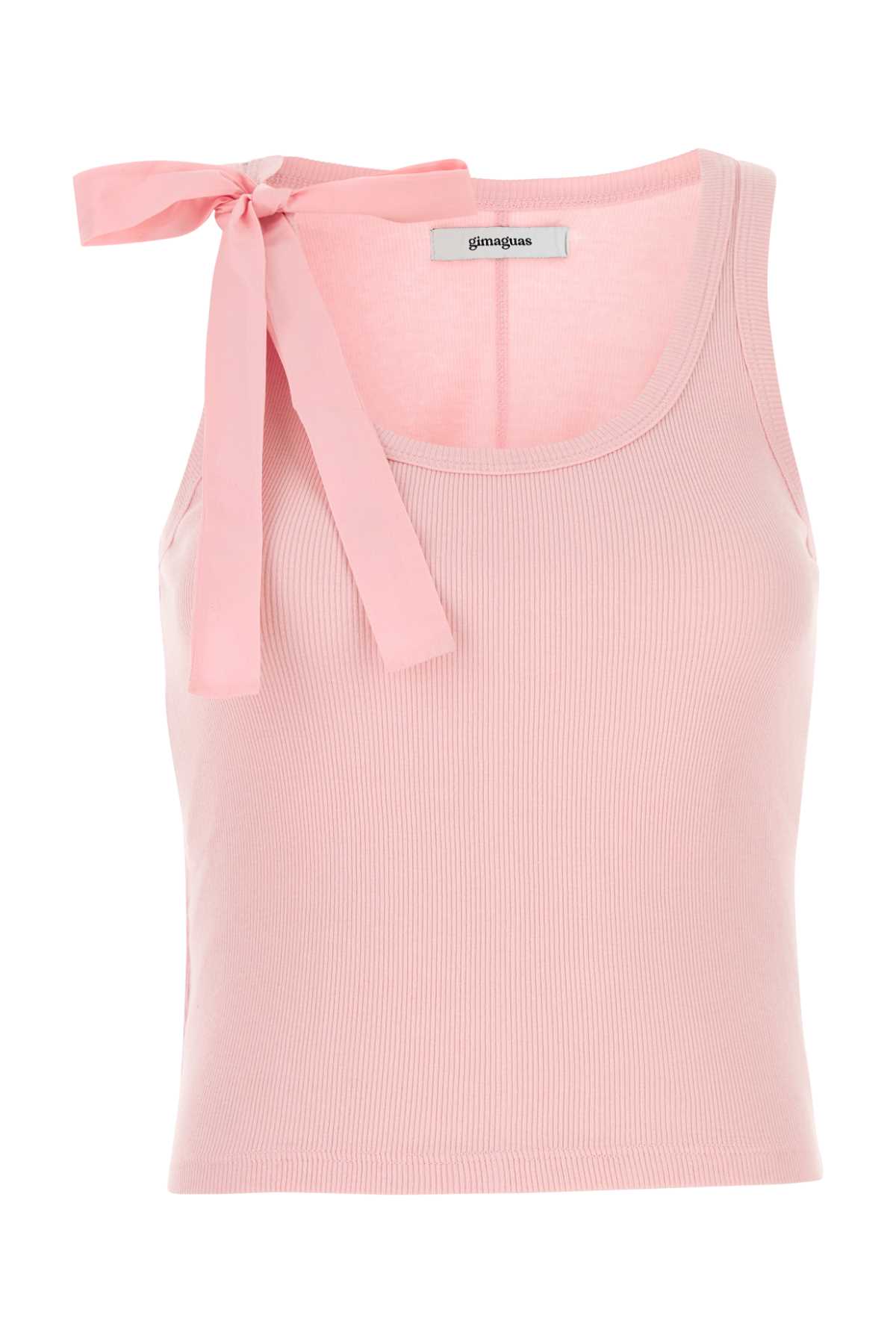 Pink Cotton Bow Tank Top