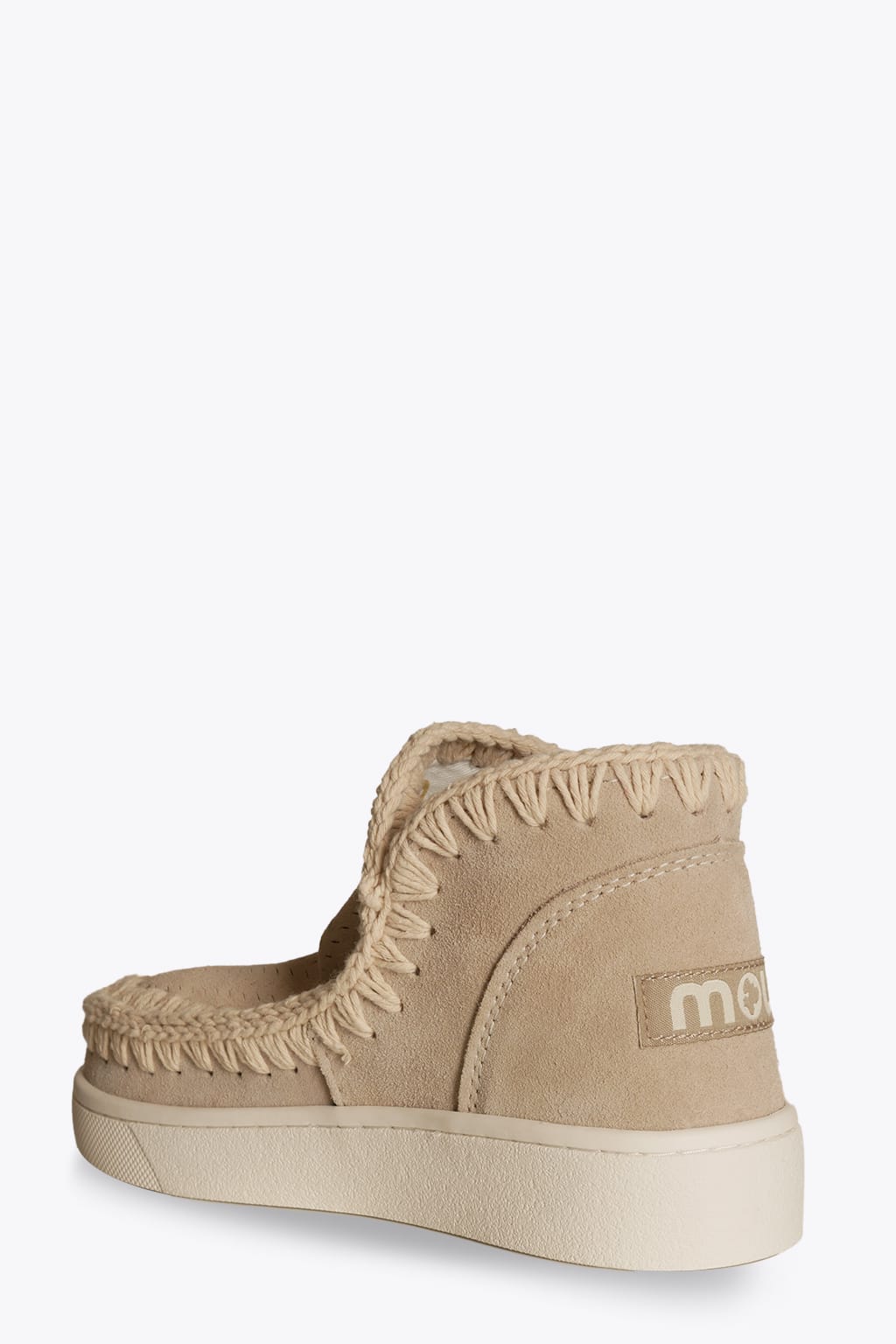 MOU SUMMER ESKIMO SNEAKER PER.SUE LASER CUT BEIGE SUEDE ANKLE BOOT - SUMMER ESKIMO SNEAKER