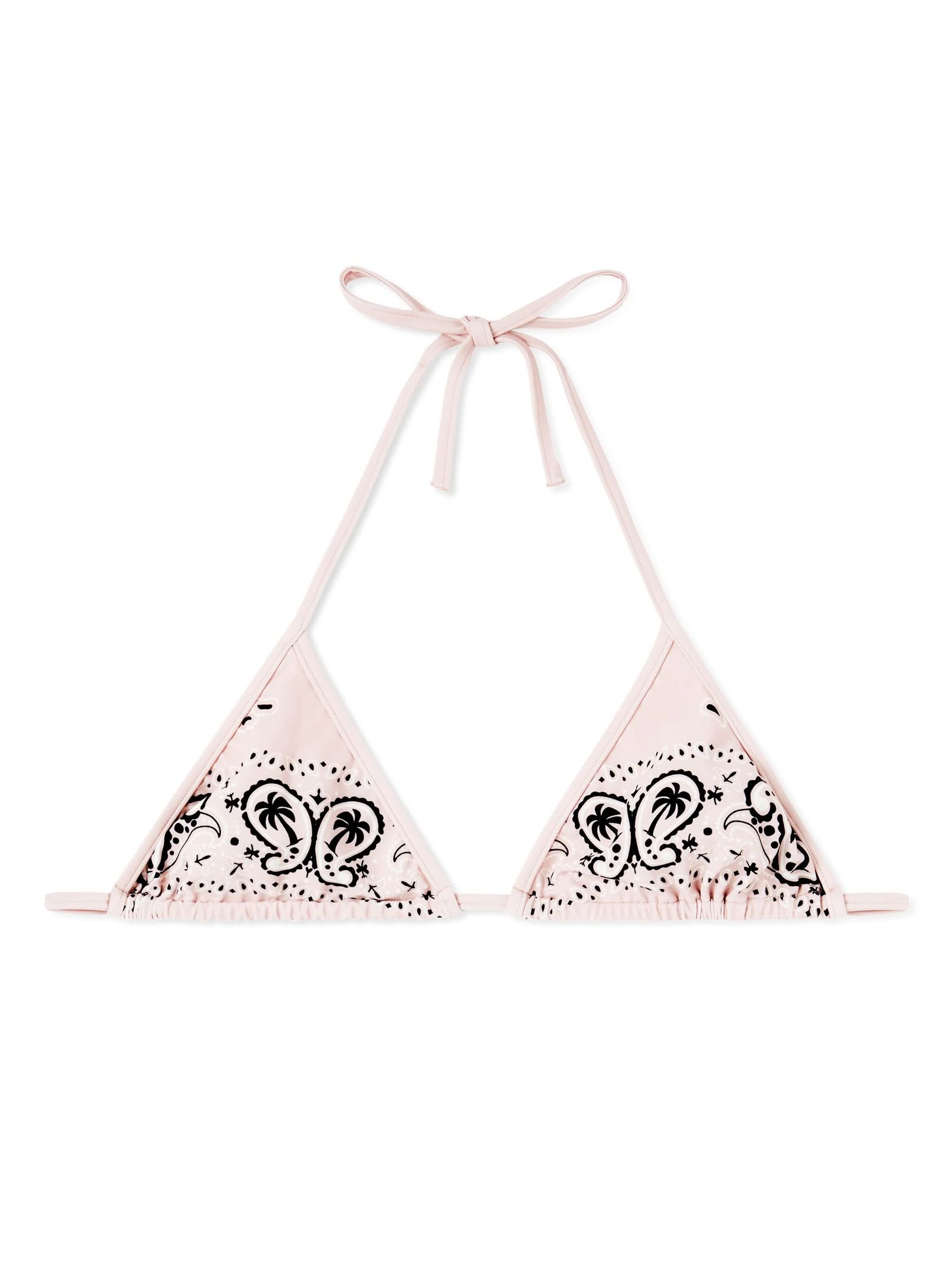Shop Palm Angels Light Pink Triangle Bikini Top