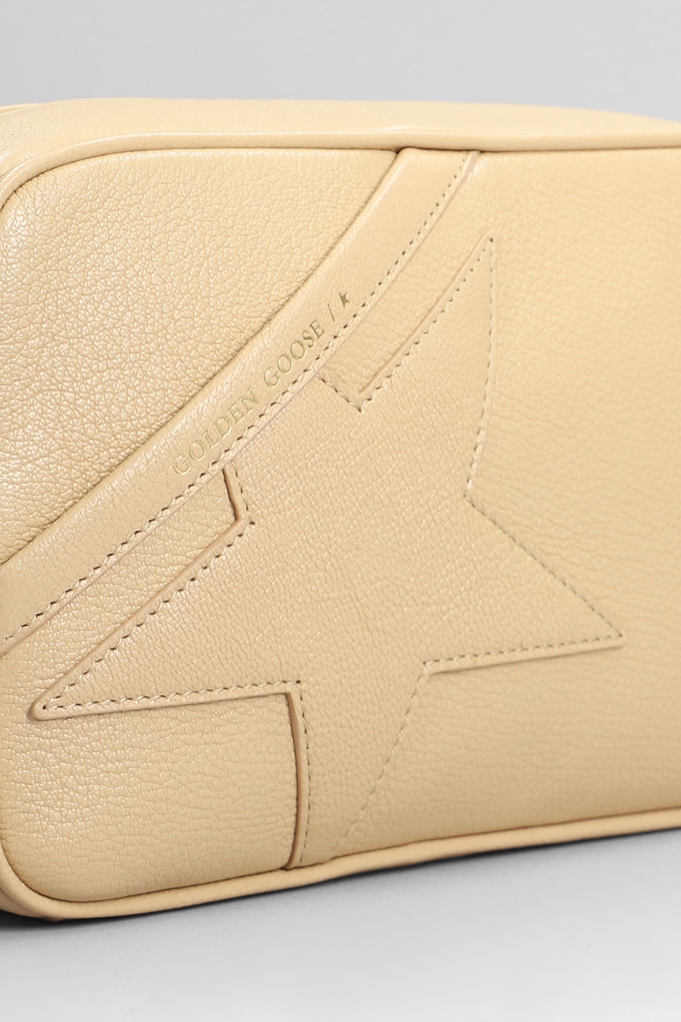 Shop Golden Goose Shoulder Bag In Camel Leather