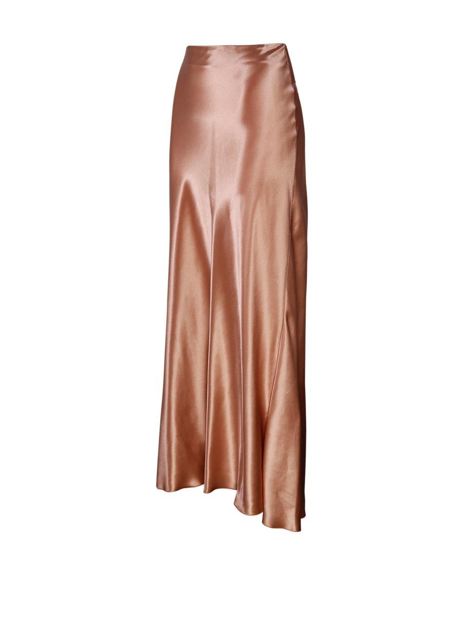 Shop Forte Forte Satin Maxi Skirt In Pink