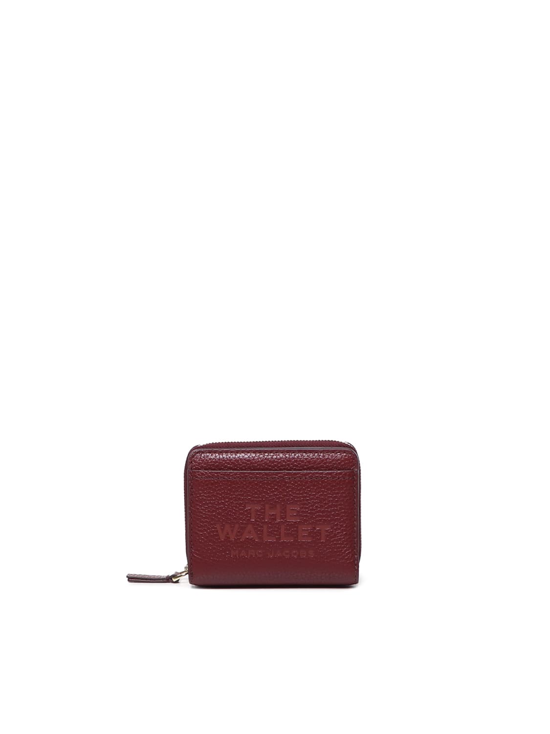 Marc Jacobs Logo Printed Zipped Mini Compact Wallet In Red