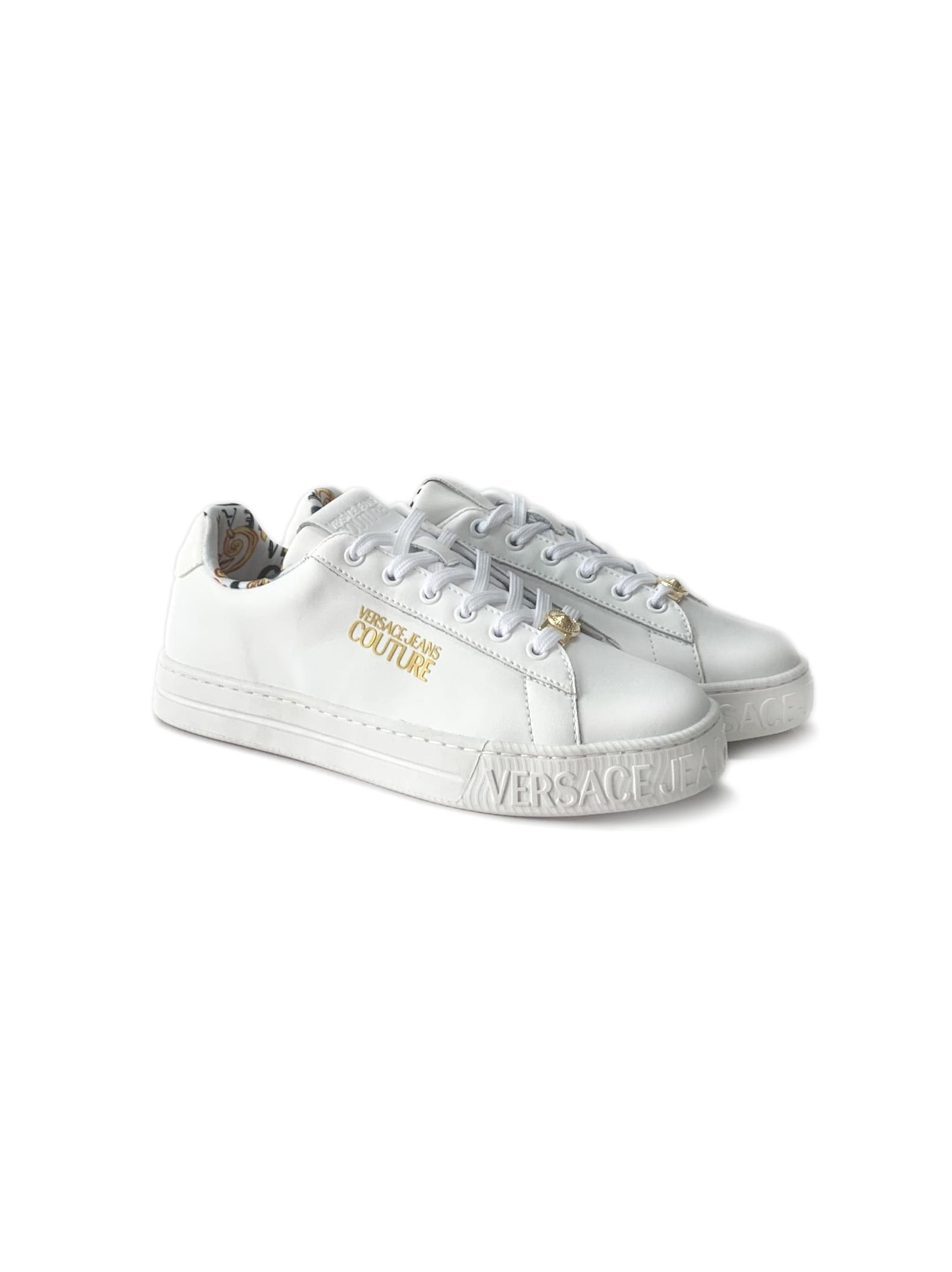Versace Jeans Couture Court 88 Logo Couture Sneakers In White