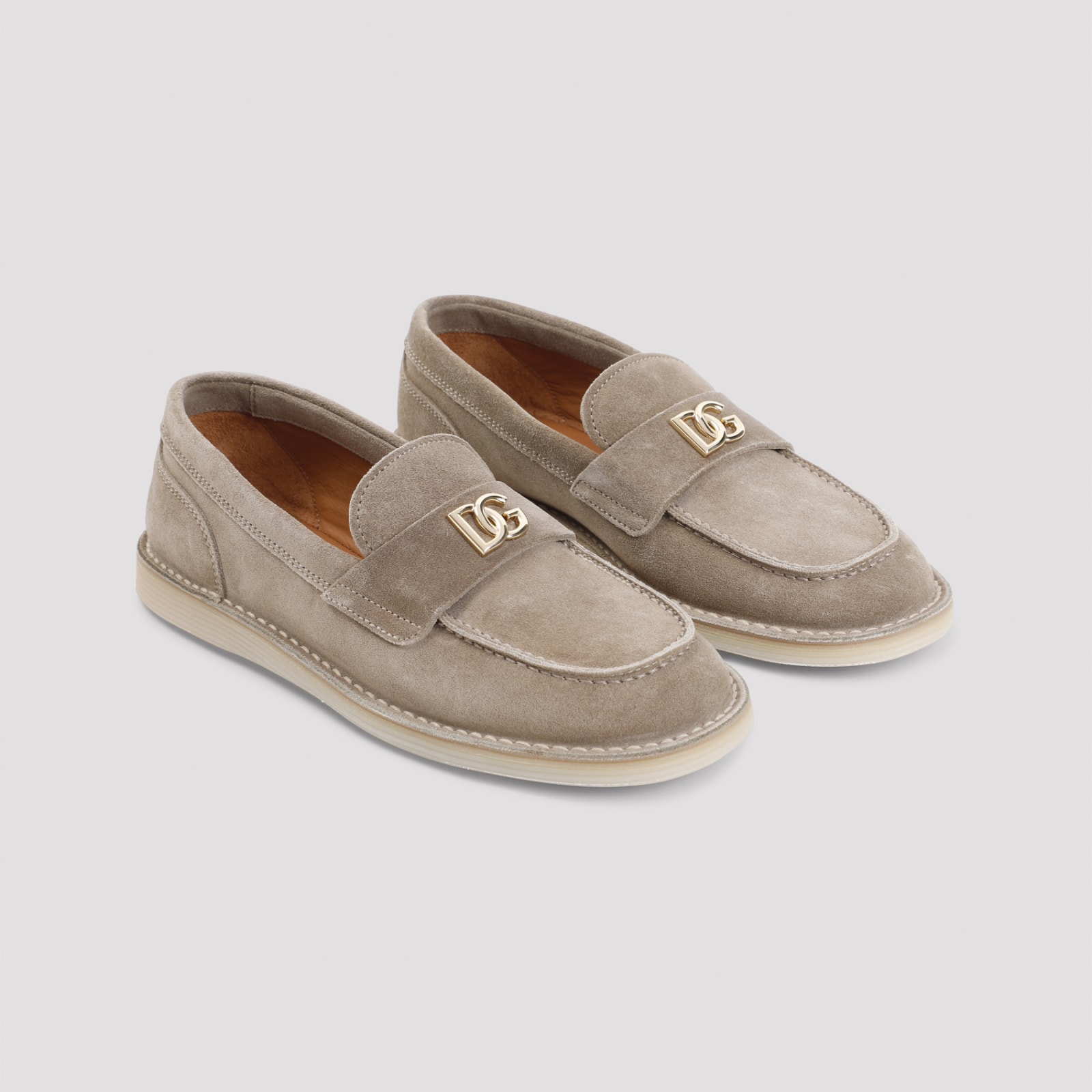 Shop Dolce & Gabbana Calf Leather Loafers