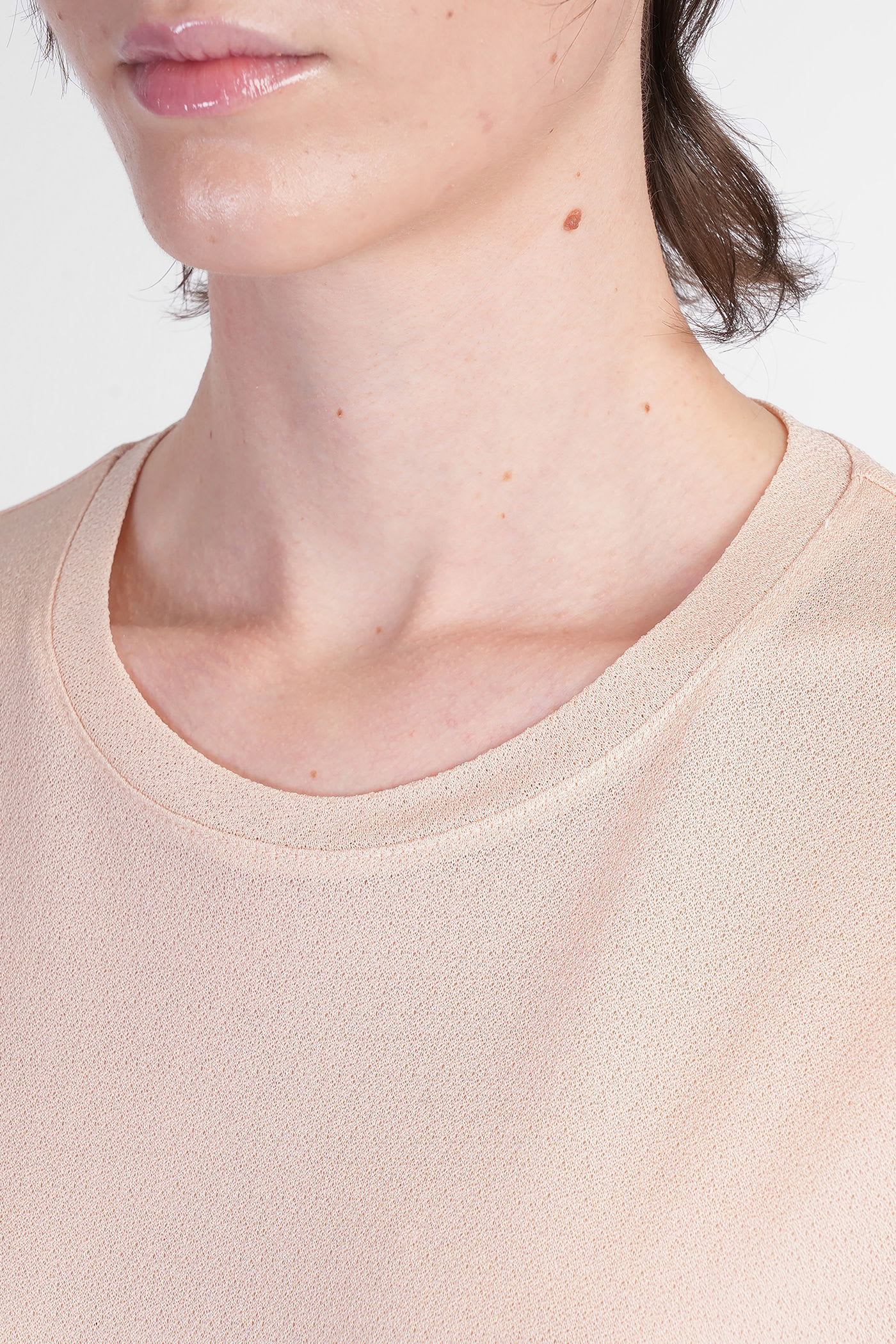 Séfr Mateo T-shirt In Beige Acrylic In Pink