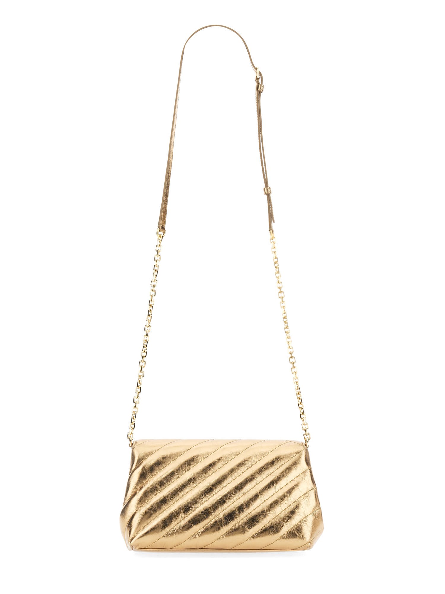 Shop Dolce & Gabbana Shoulder Bag With Logo In Oro