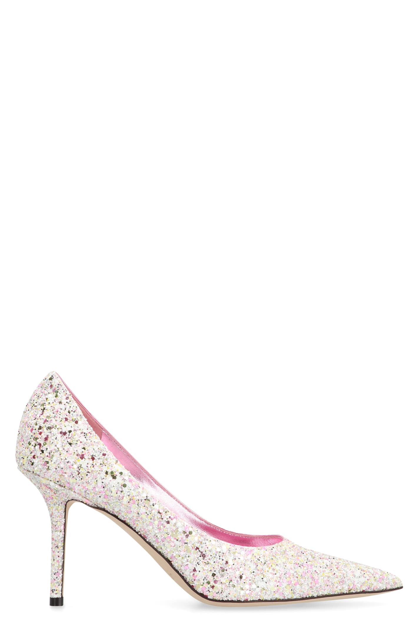 Shop Jimmy Choo Love 85 Glitter Pumps In Pink