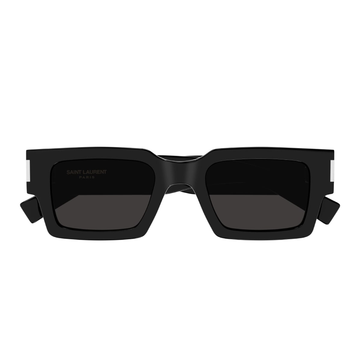 Saint Laurent Sl 572 Linea Corner Angle 001 Black Crystal Grey Sunglasses In Black
