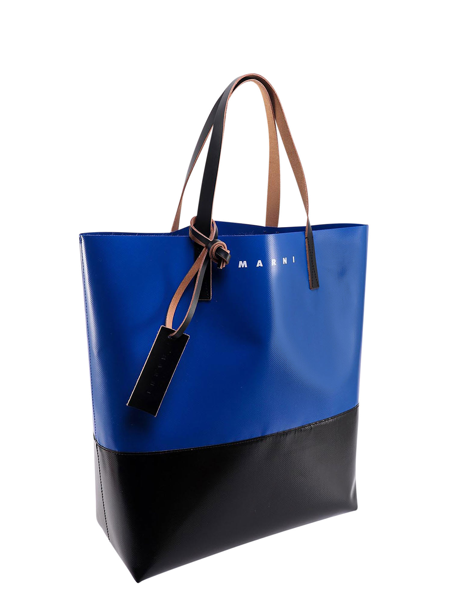 Shop Marni Shoulder Bag In Blu/nero