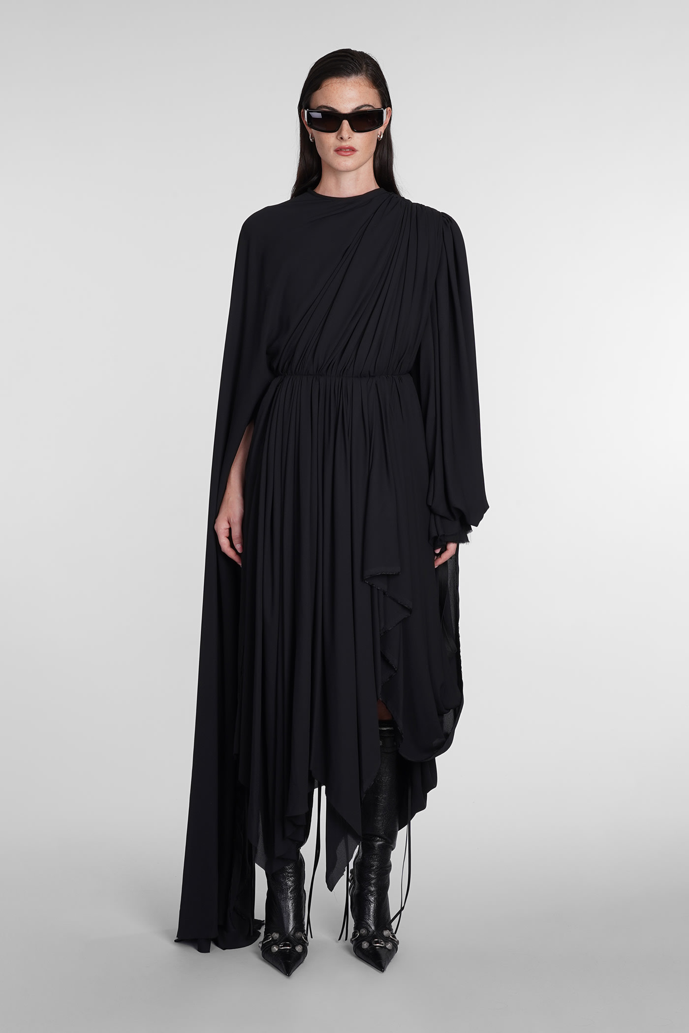 Balenciaga Dress In Black Polyester