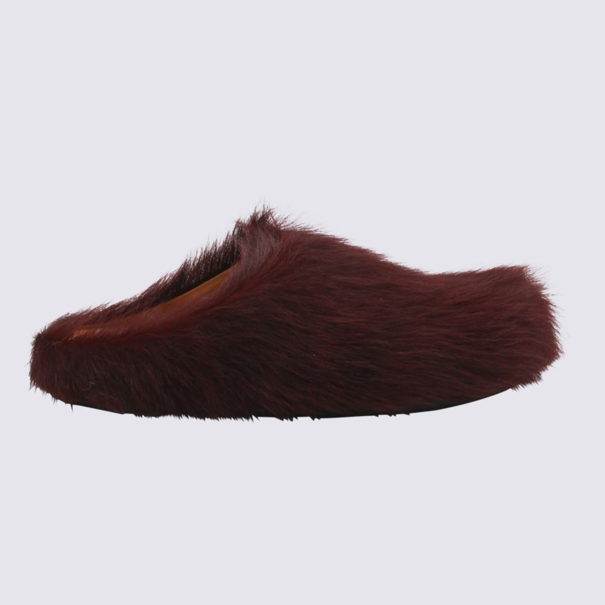Marni Fussbett Sabot Genuine Calf Hair Clog In Brown