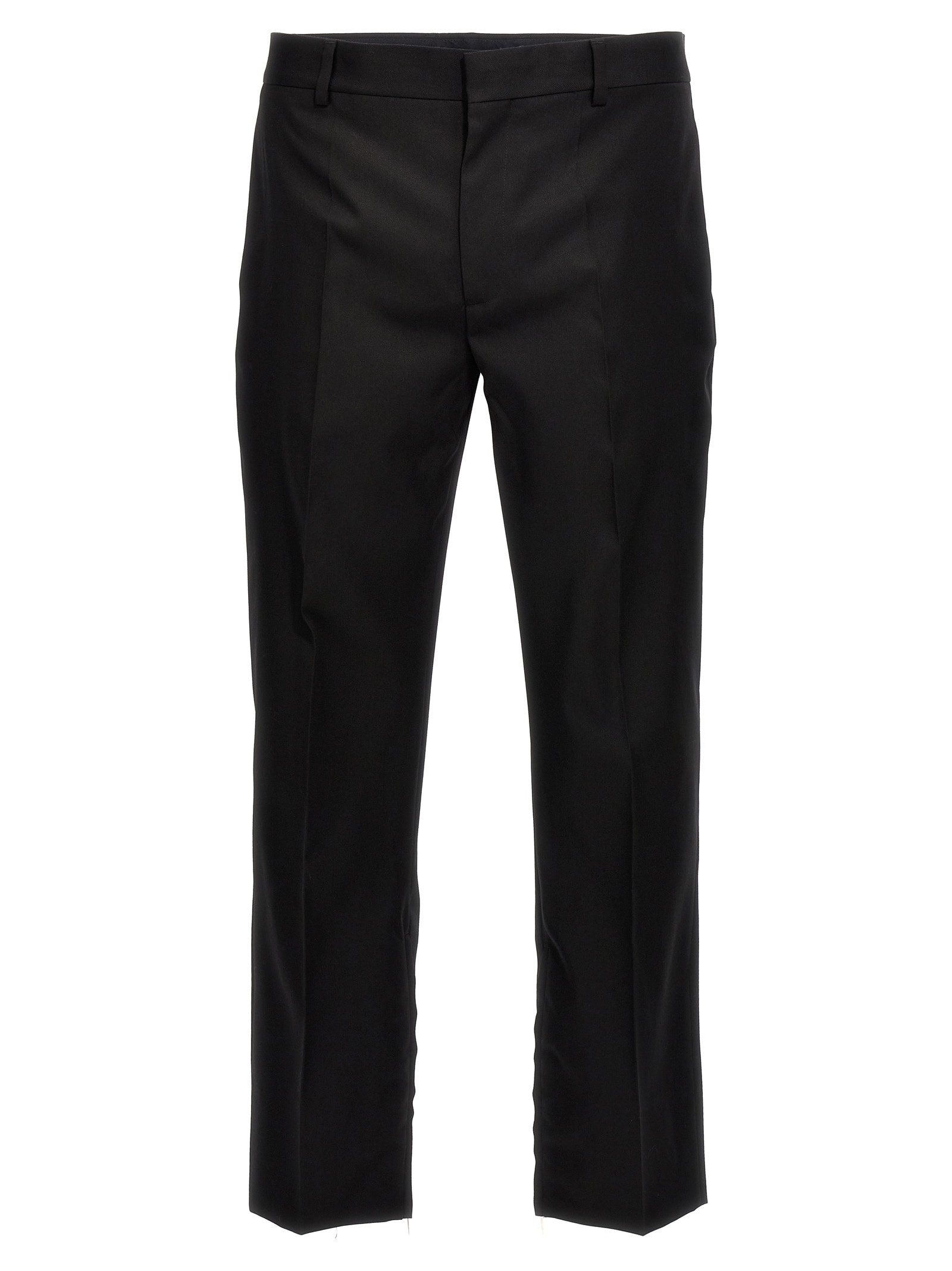 Shop Off-white Ow Embroidery Pants In Nero