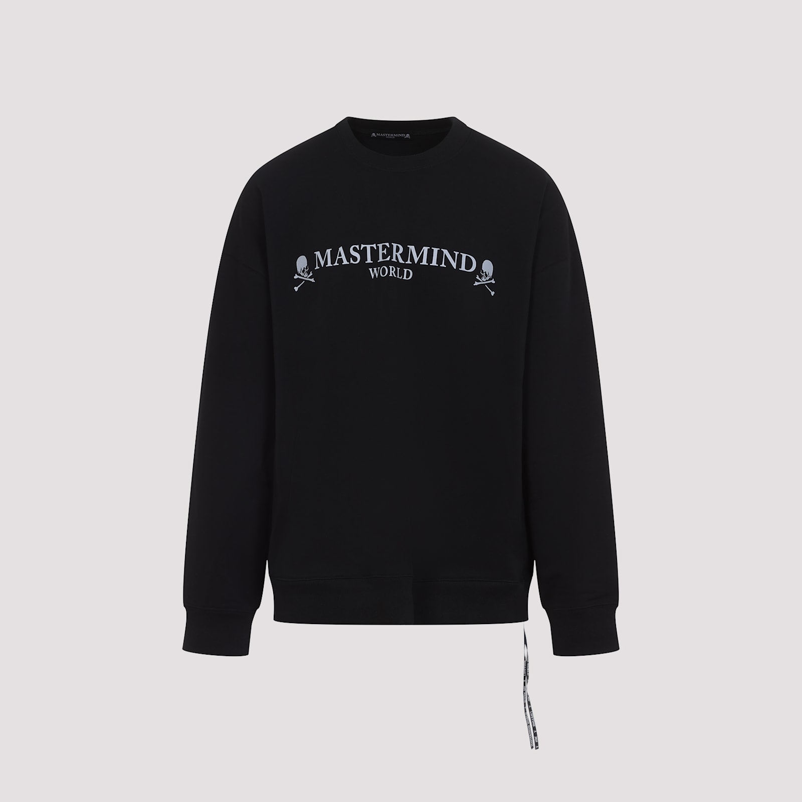 Mastermind Japan Long-sleeve Black T-shirt With Graphic Skull Design In Black