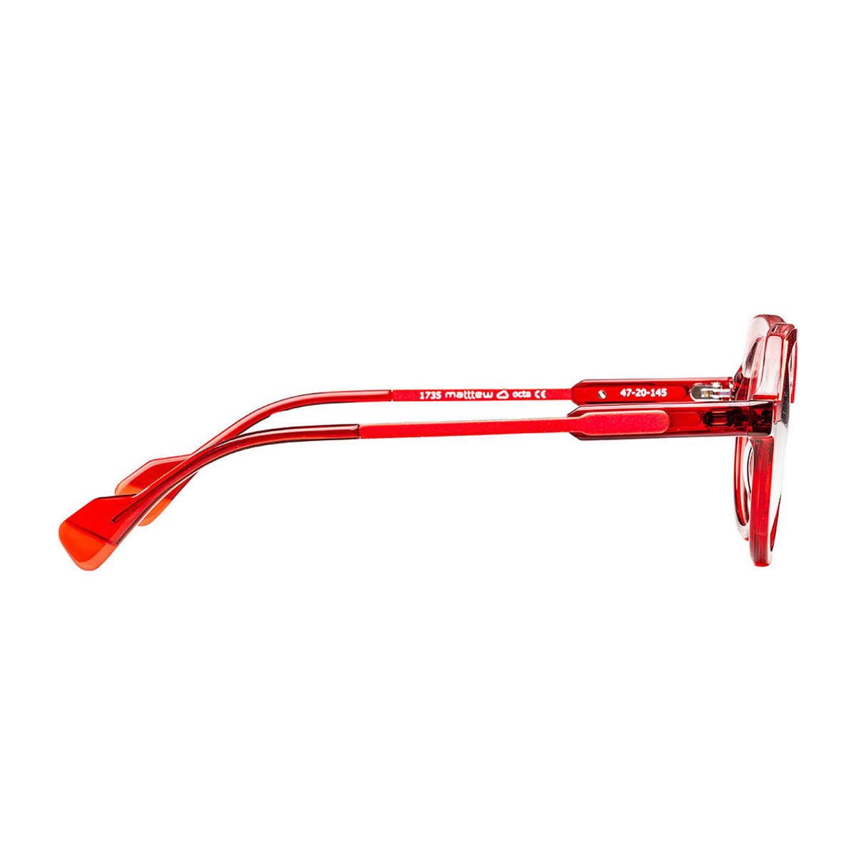 Matttew Octa 1735 Cristallo Rosso Glasses In Red