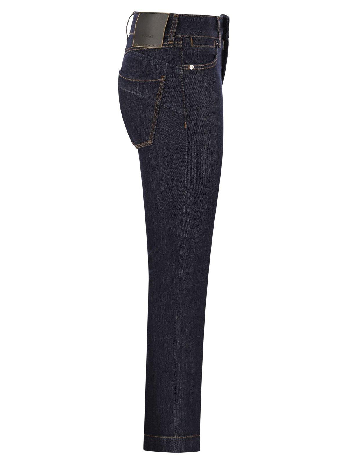 Shop Sportmax Flared Perfect-fit Jeans In Navy