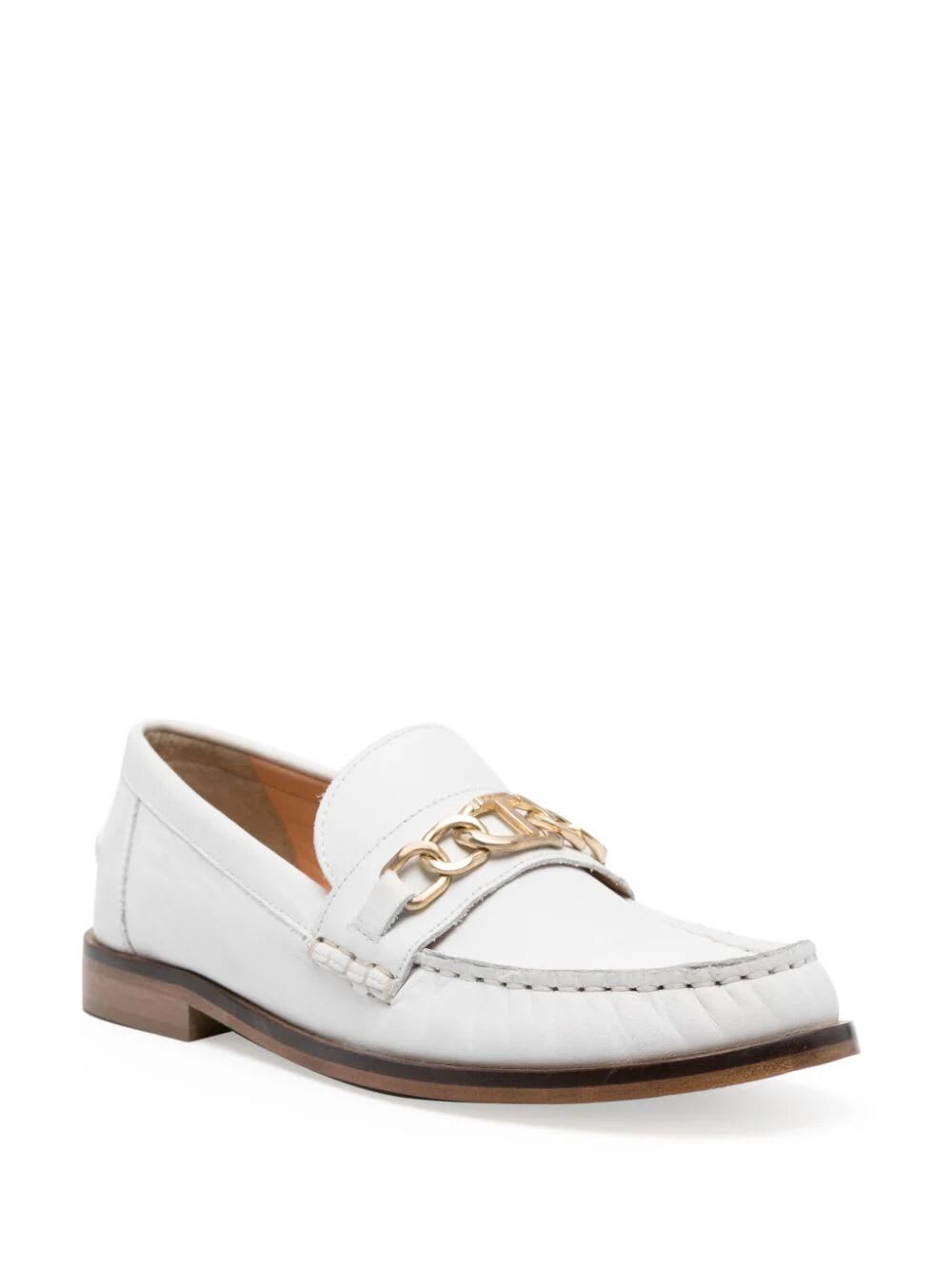 Shop Twinset Loafers In Snow