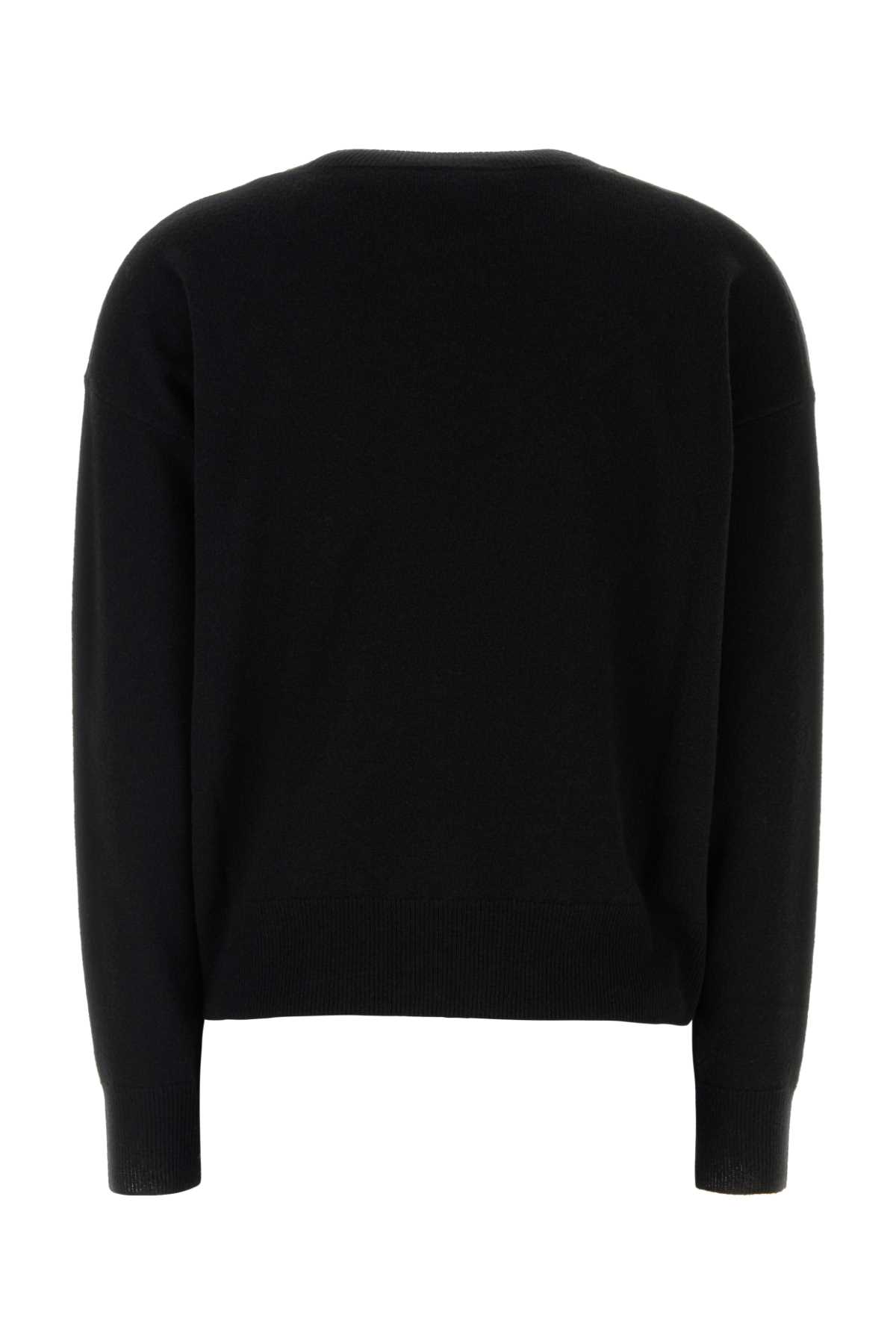 Versace Oversized Wool Blend Sweater With Embroidered Detail