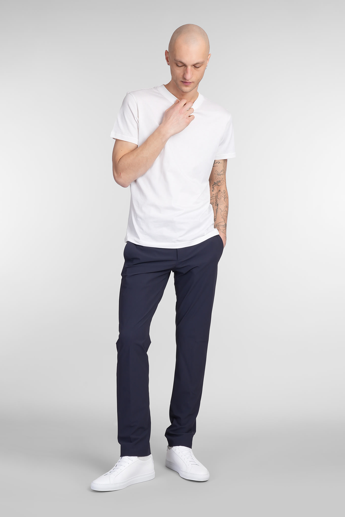 Pt Torino Cv16 Pants In Blue Polyamide In Blue