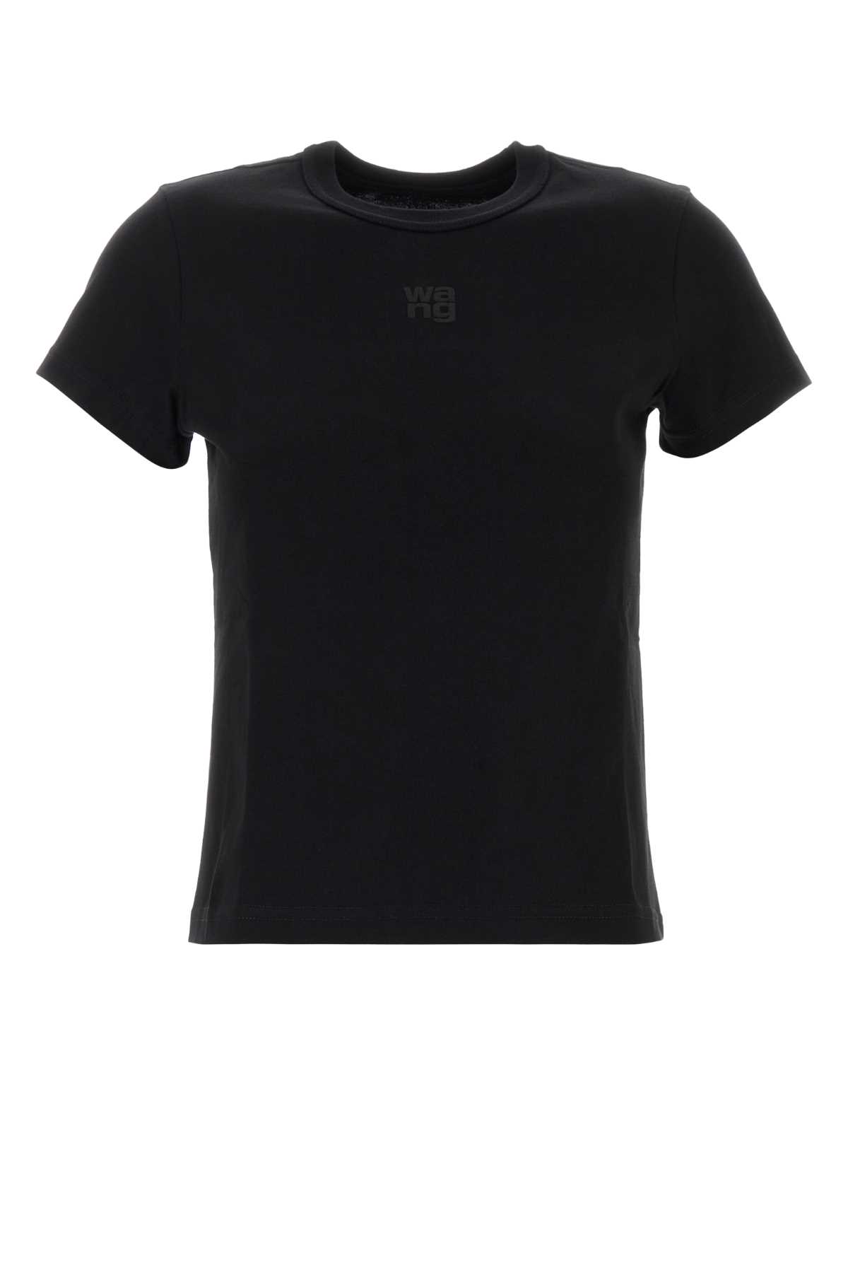 Alexander Wang T Black Cotton T-shirt In Black