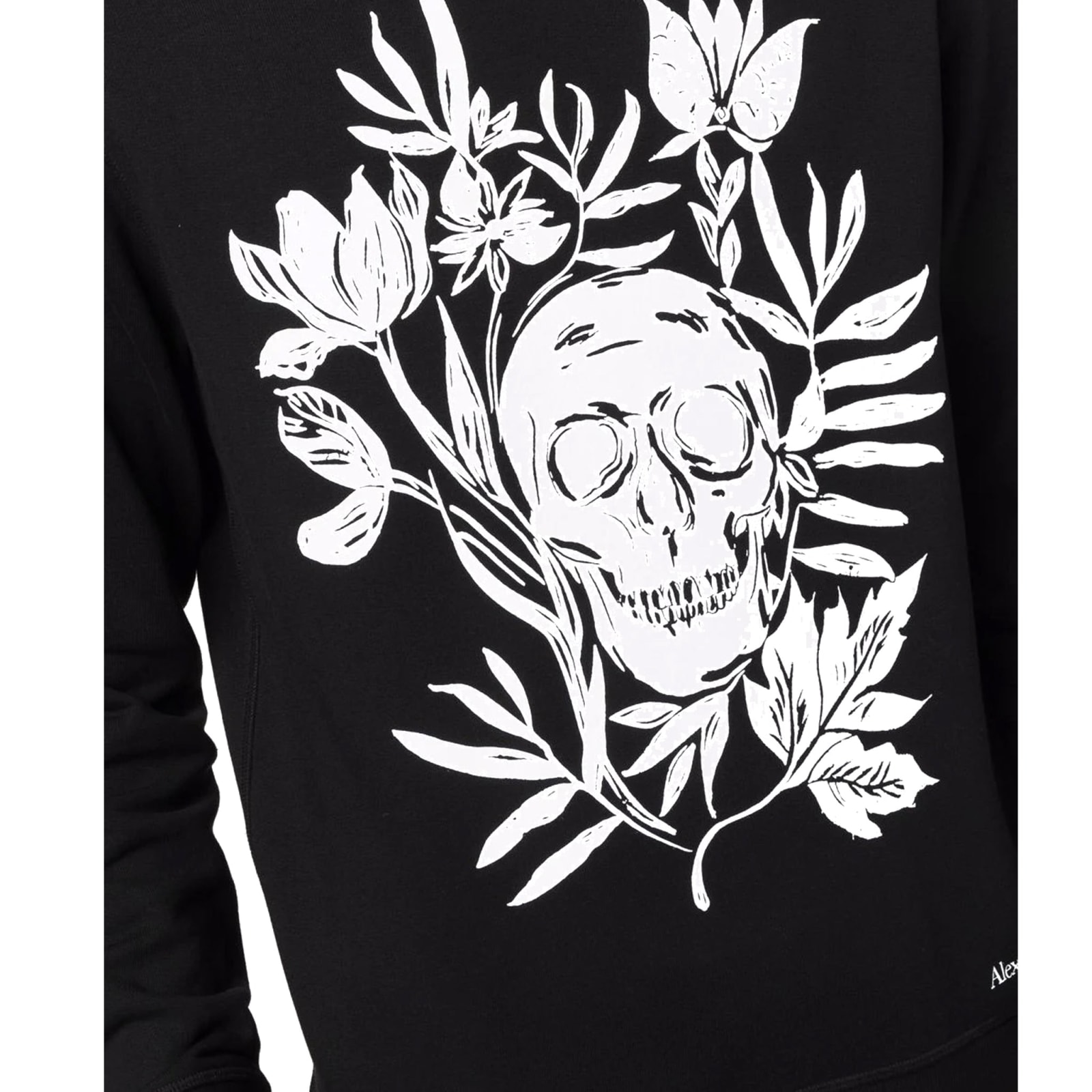 Shop Alexander Mcqueen Printed Skull Sweartshirt In Black