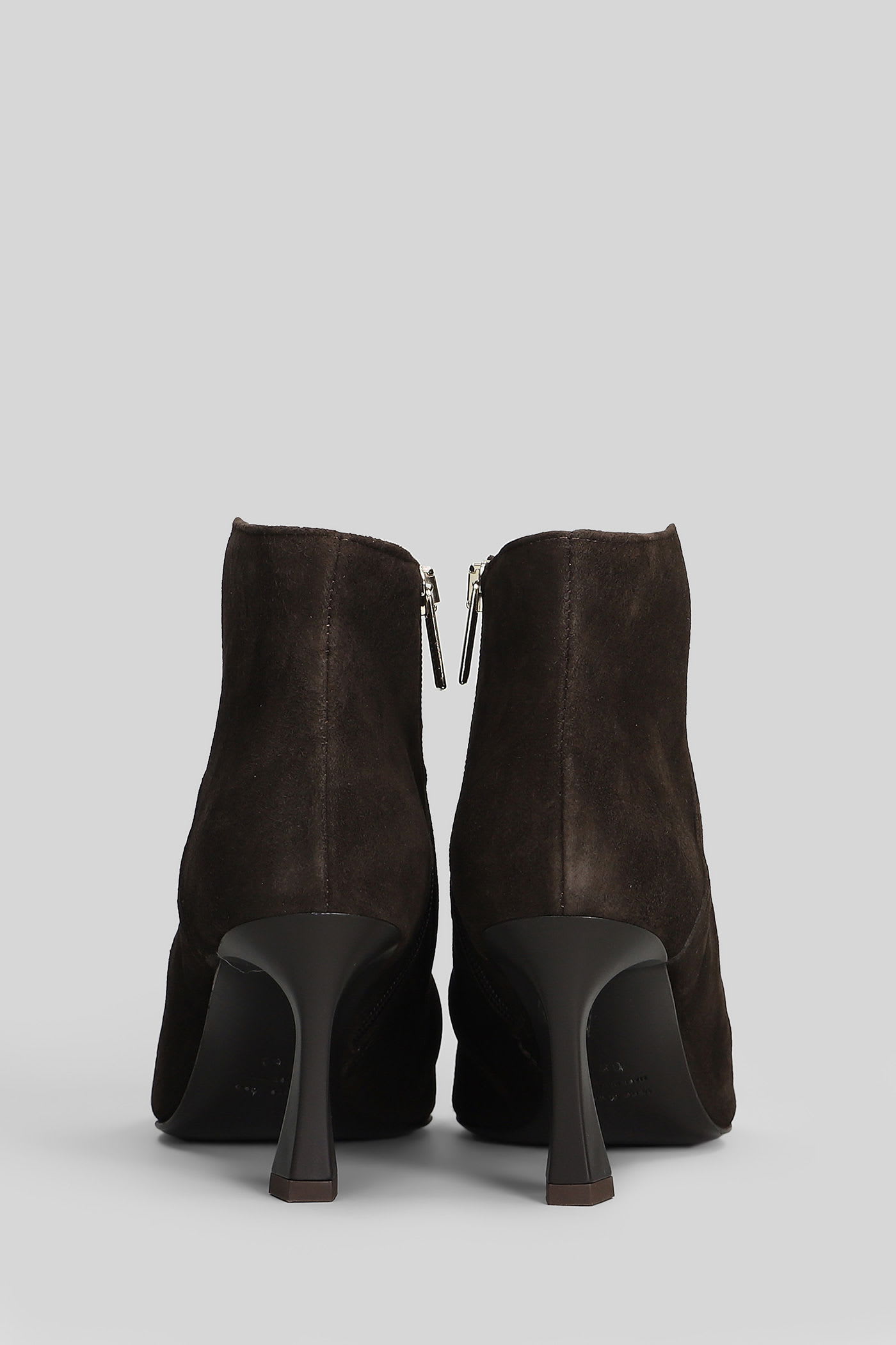 The Seller High Heels Ankle Boots In Brown Suede In Brown