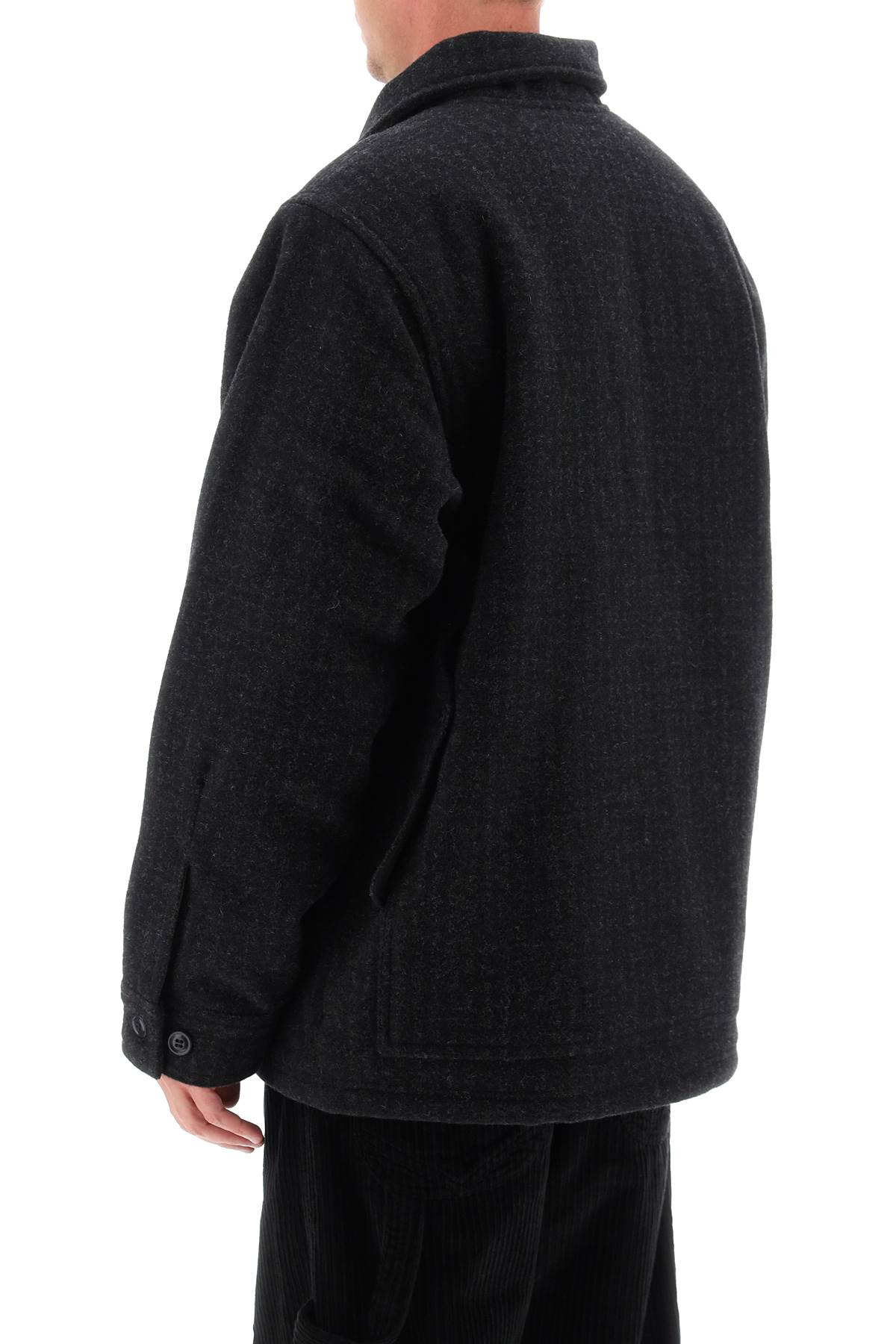 Shop Filson Padded Mackinaw Wool Cruiser Jacket In Black Marl (black)
