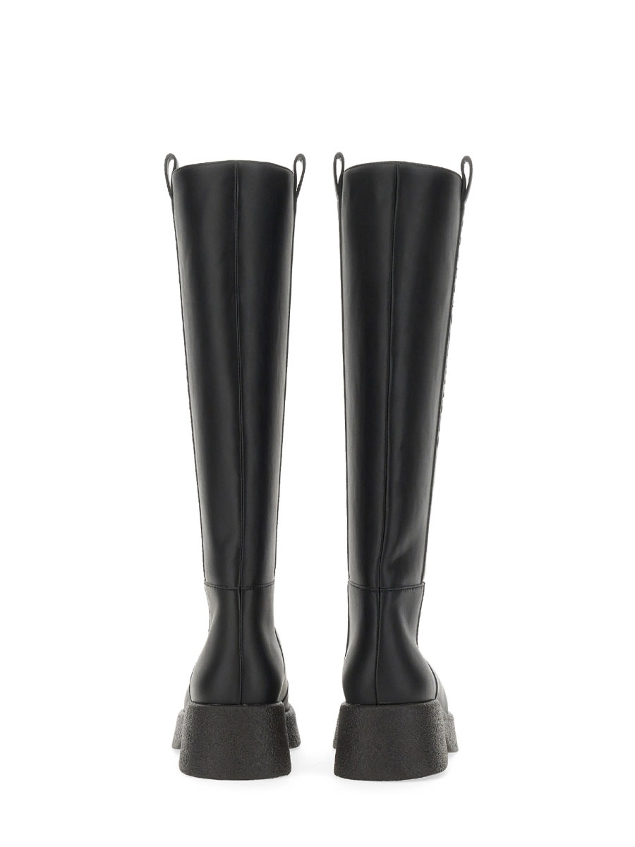 Shop Stella Mccartney Chunky Boot With Logo In Black
