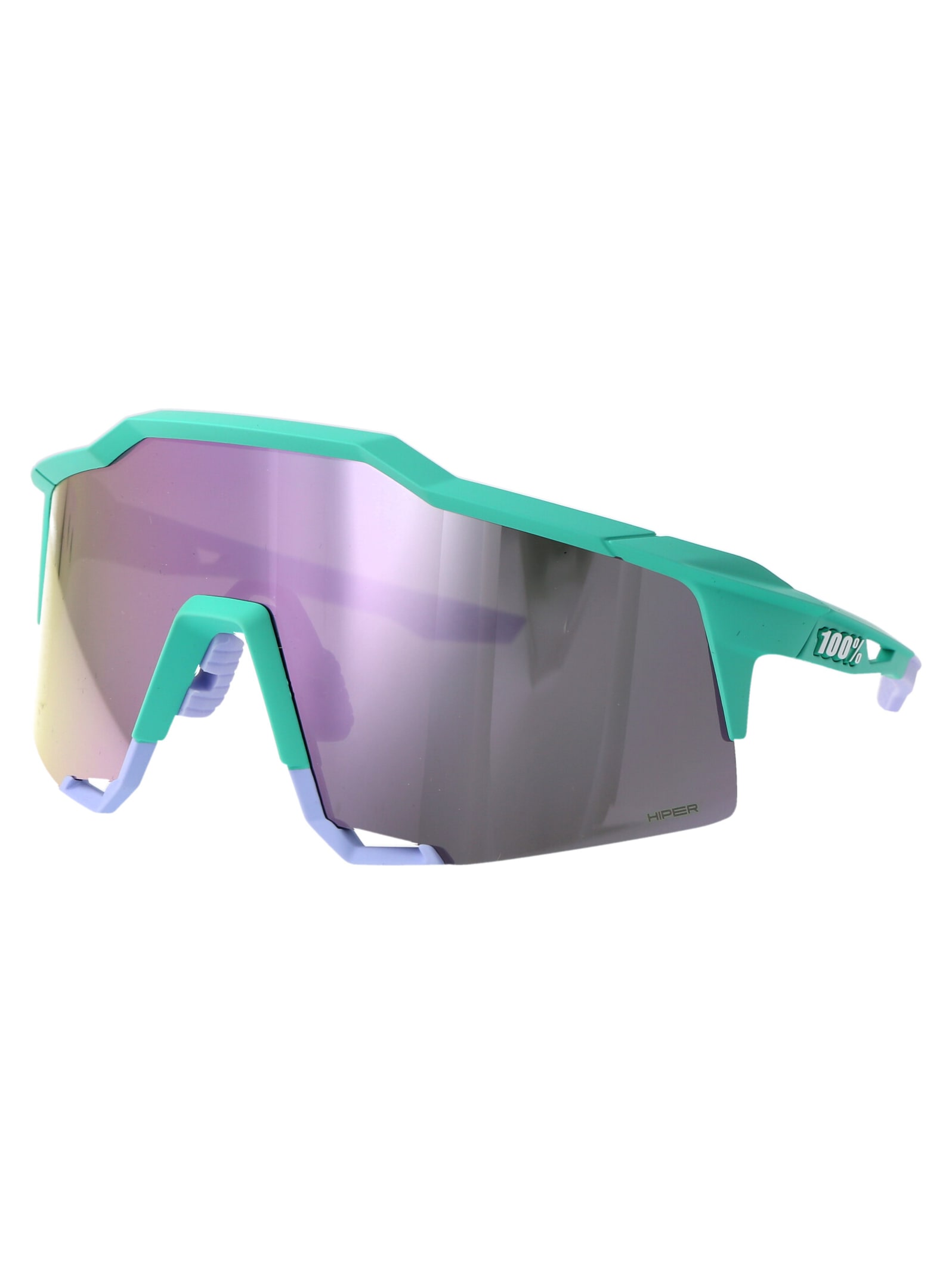 Shop 100% Speedcraft Sunglasses In Soft Tact Mint Hiper Lavender Mirror Lens