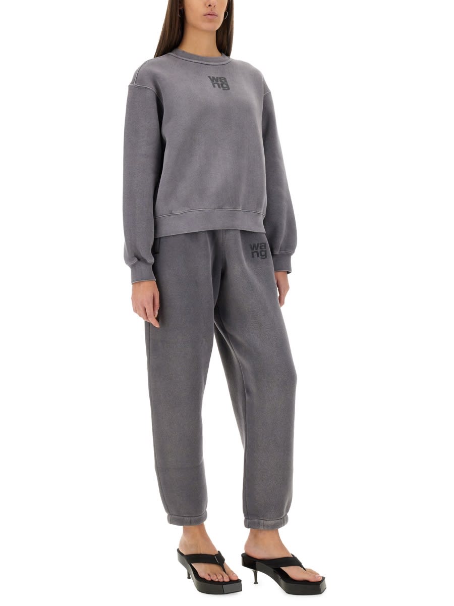 Alexander Wang Jogging En Coton In Charcoal