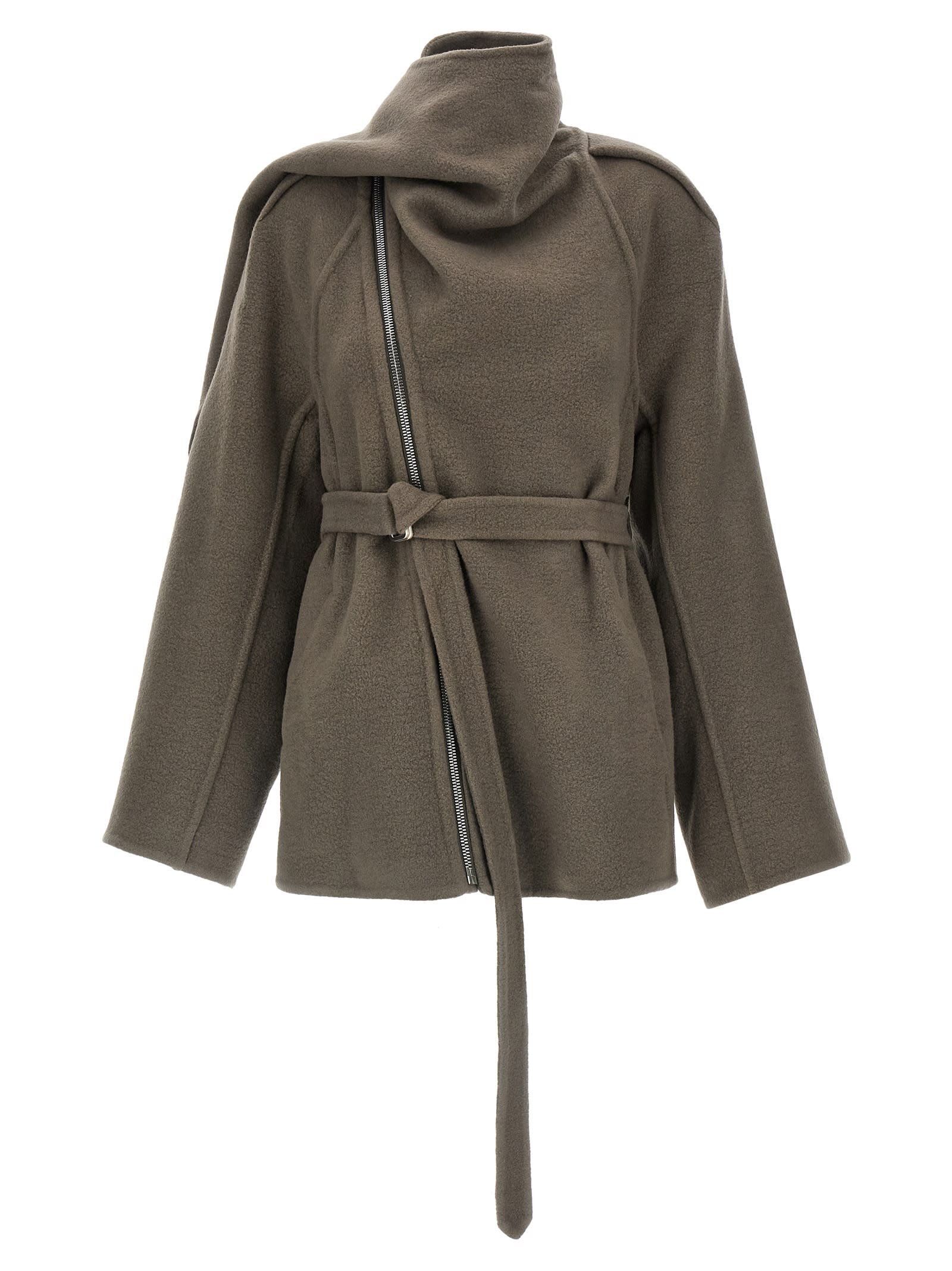 Rick Owens Woman Black Jackets In Brown
