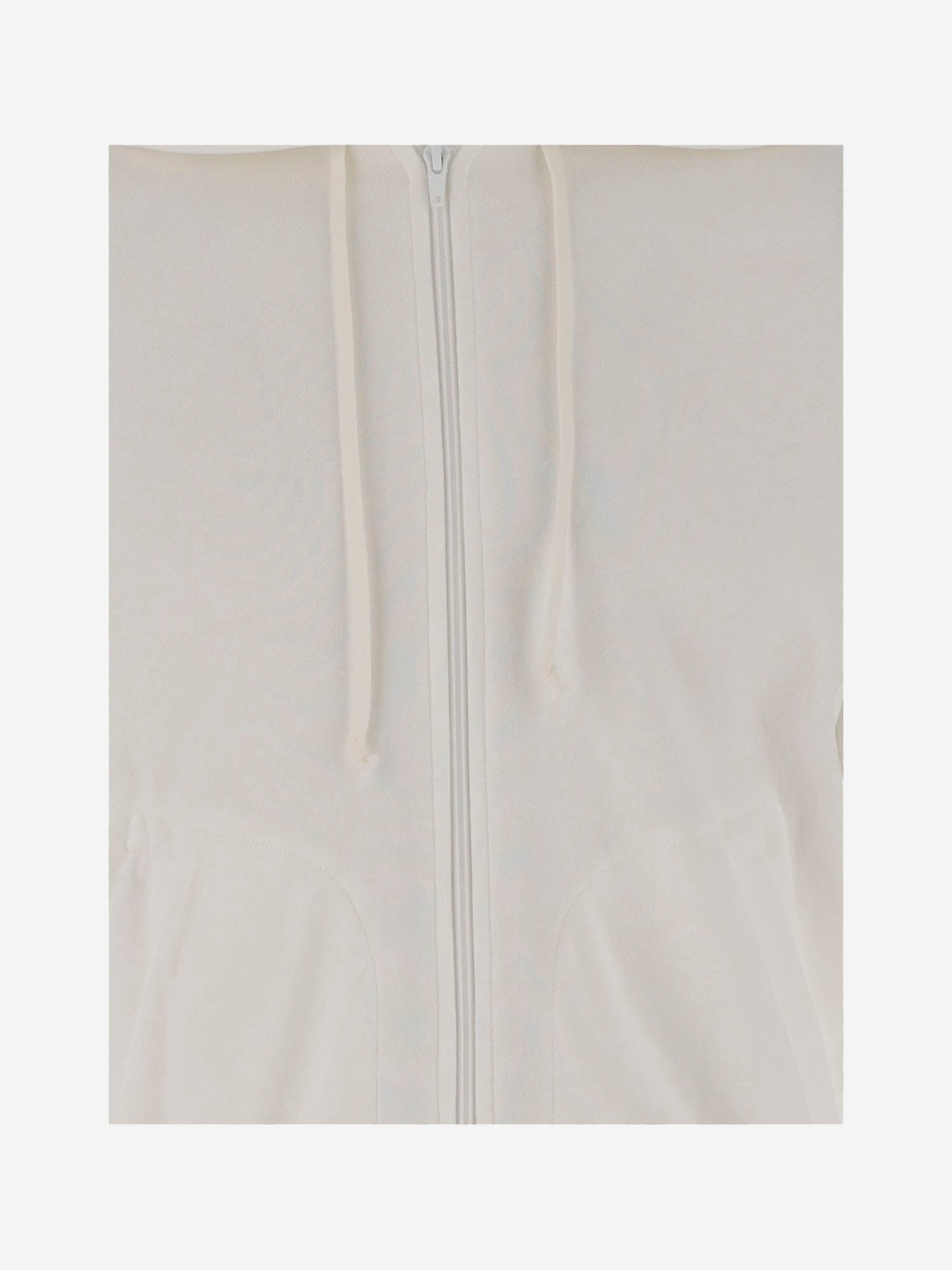 Comme Des Garçons Play Cotton Sweatshirt With Logo In White