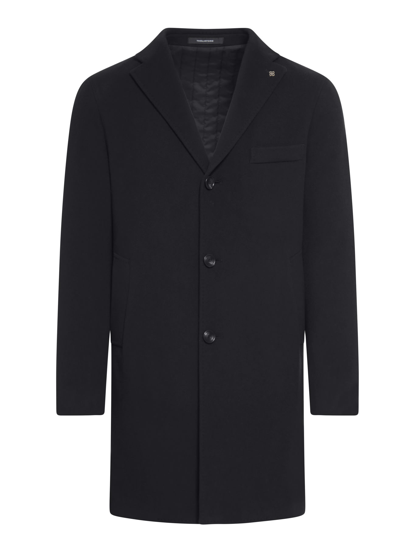 Shop Tagliatore Coat Sfoderato Bruce Medio In Black