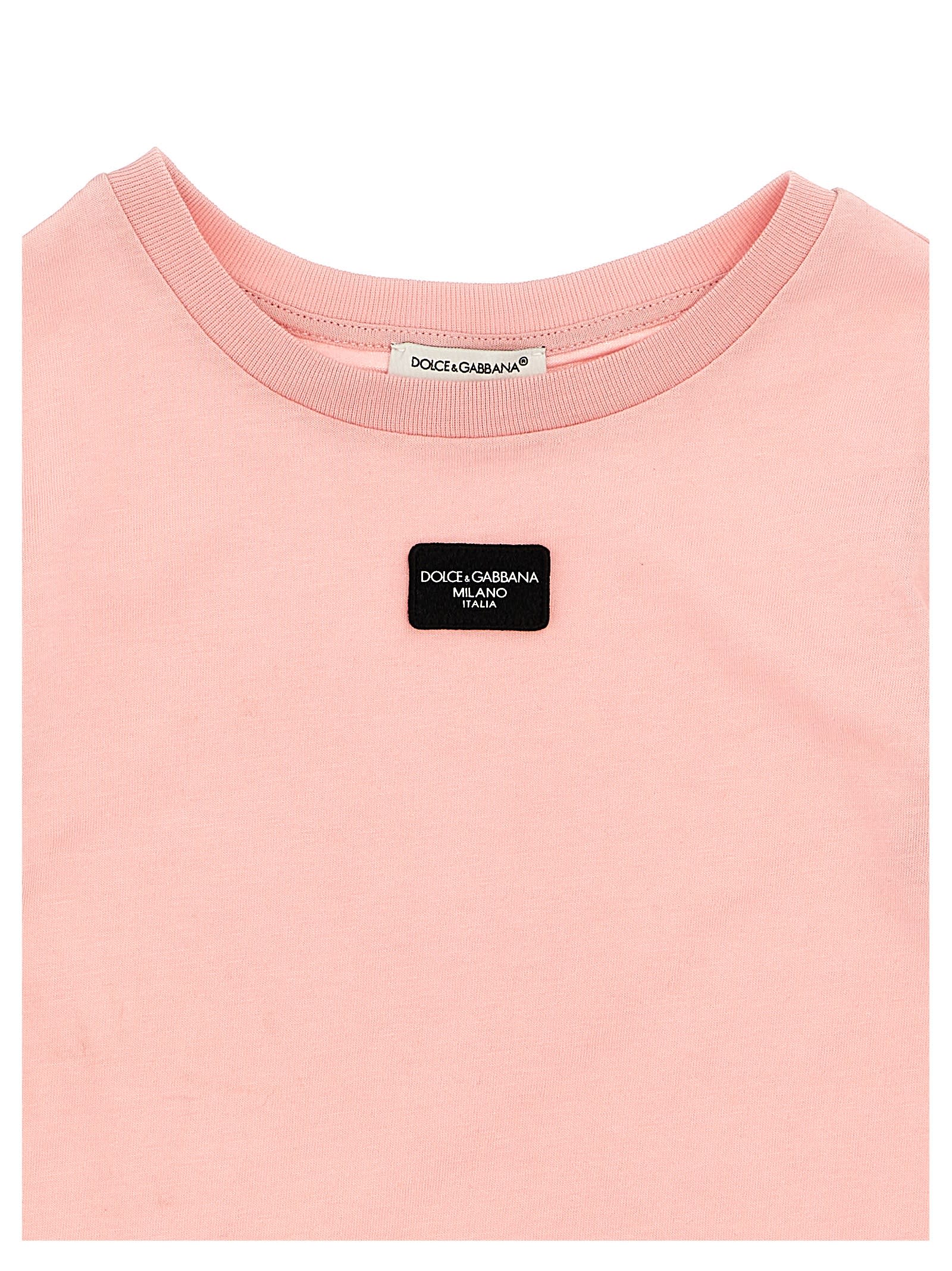 Shop Dolce & Gabbana Logo T-shirt In Pink