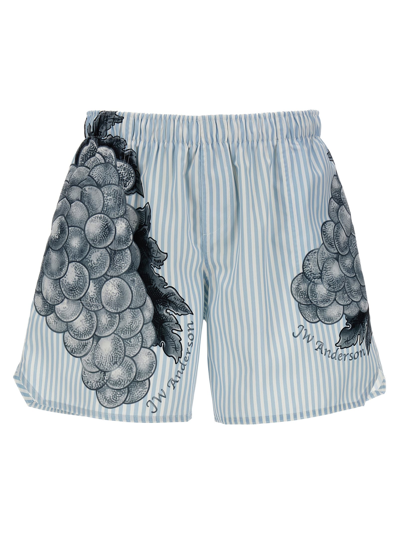 Shop Jw Anderson Grape Swim Shorts In Clear Blue