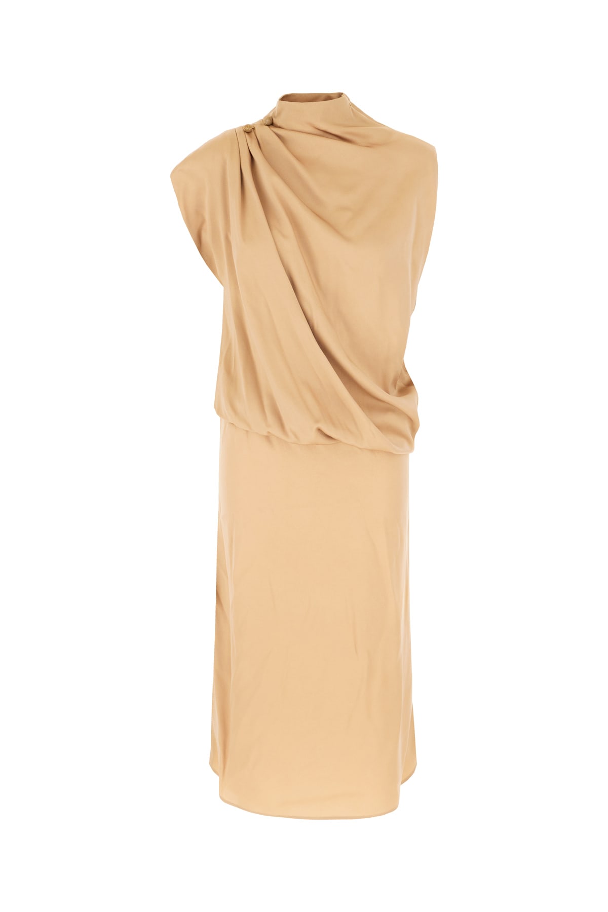 Fabiana Filippi Beige Acetate Blend Dress In Brown