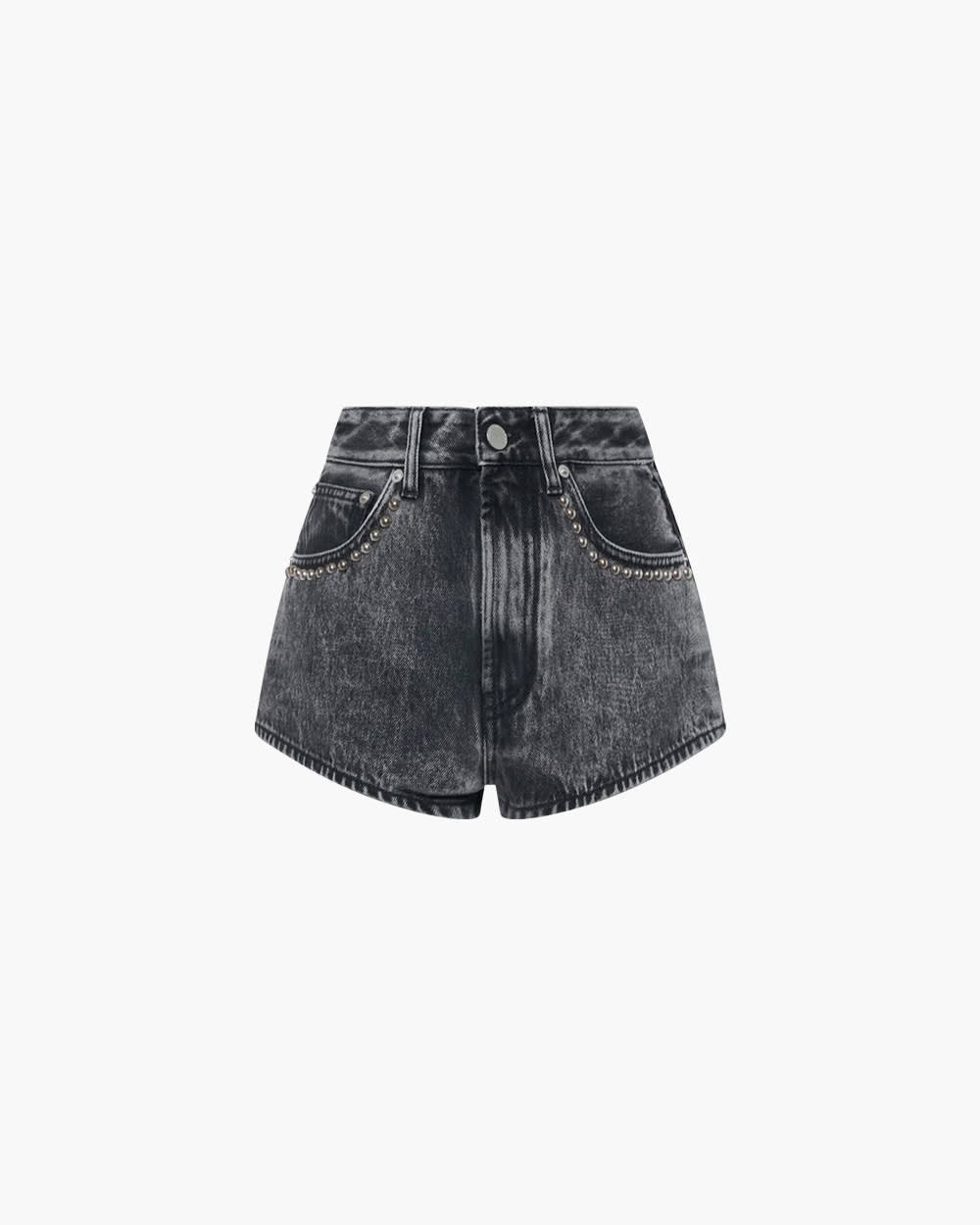 Alessandra Rich Grey Denim Shorts