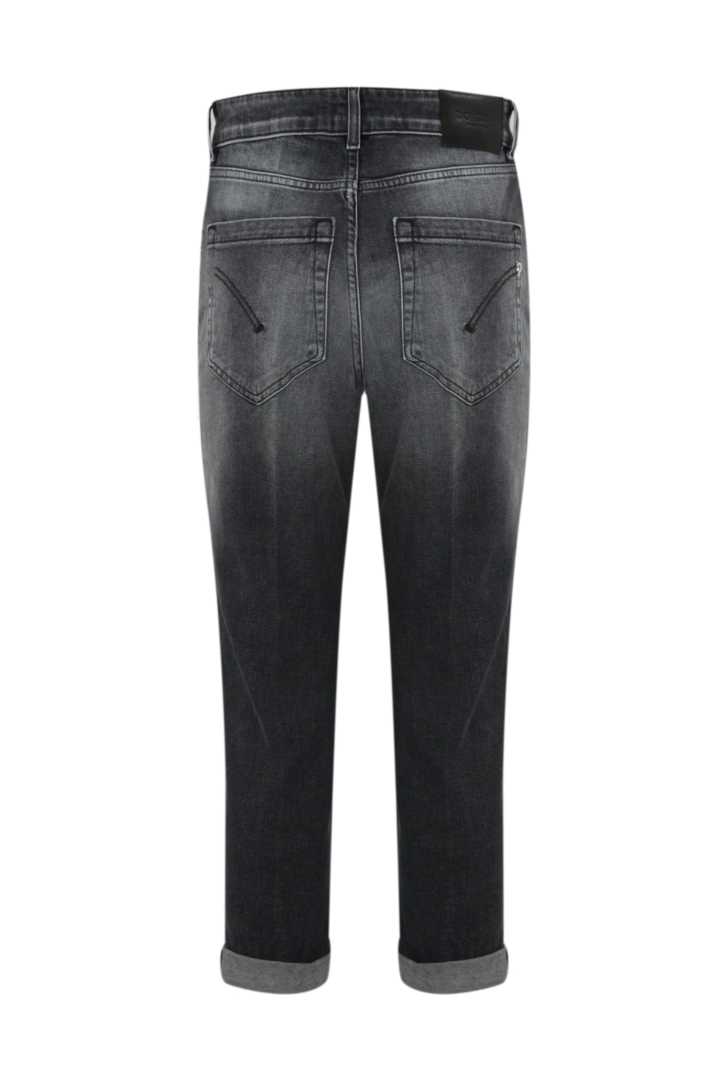 Shop Dondup Koons Loose Jeans With Jewel Buttons In Black