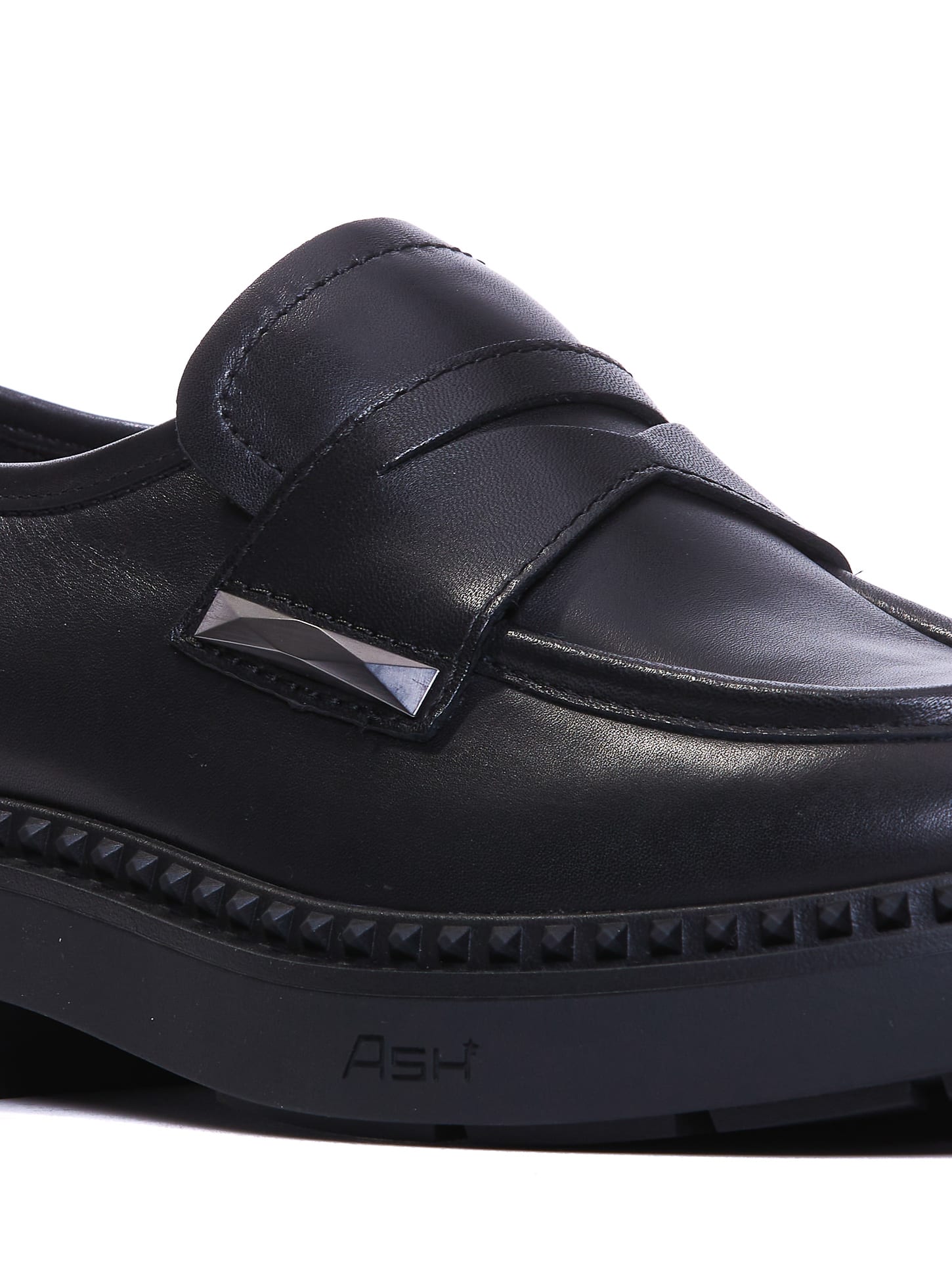 Shop Ash Medusa Loafers In Black