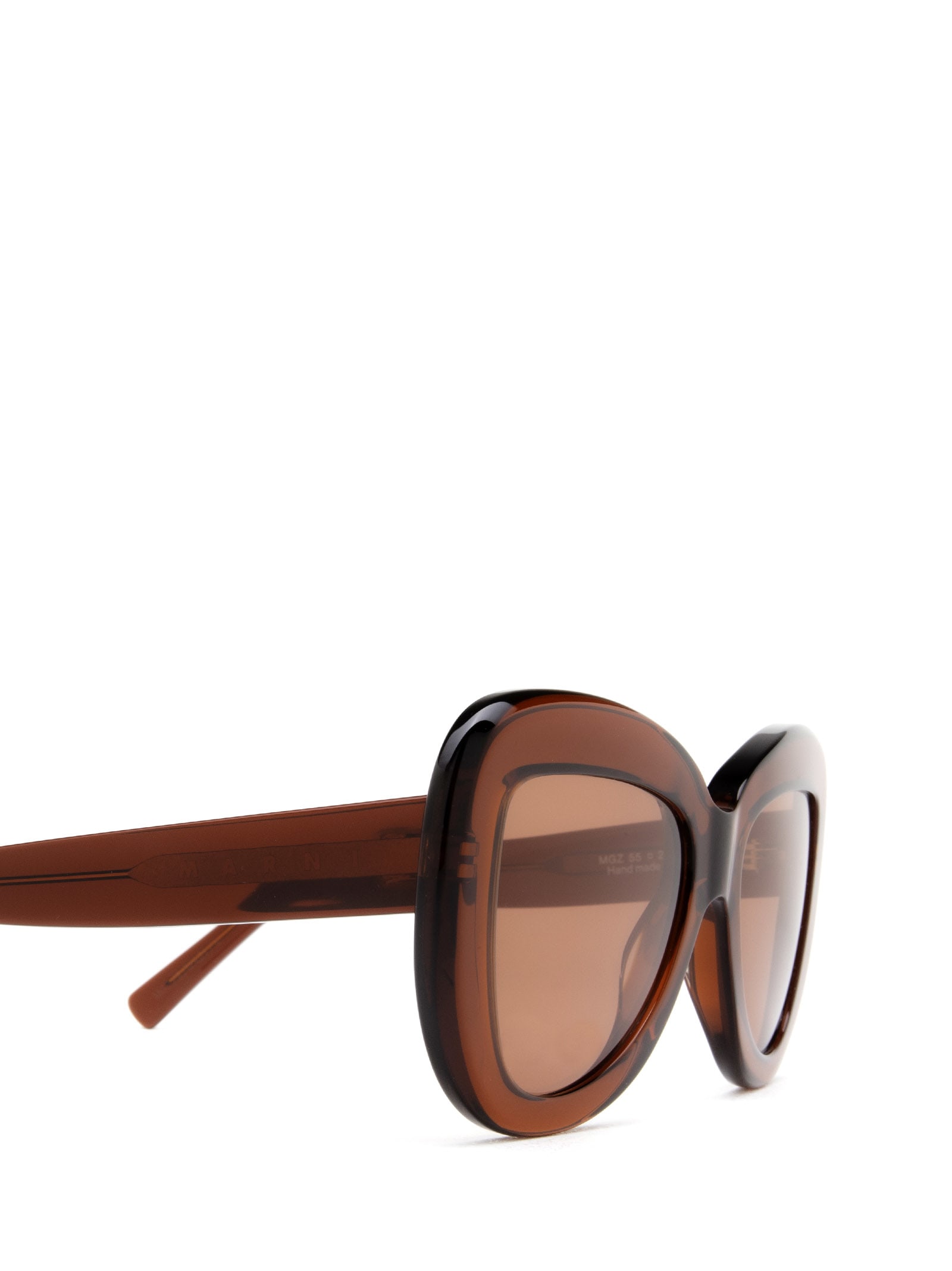 Shop Marni Eyewear Elephant Island Crystal Bordeaux Sunglasses