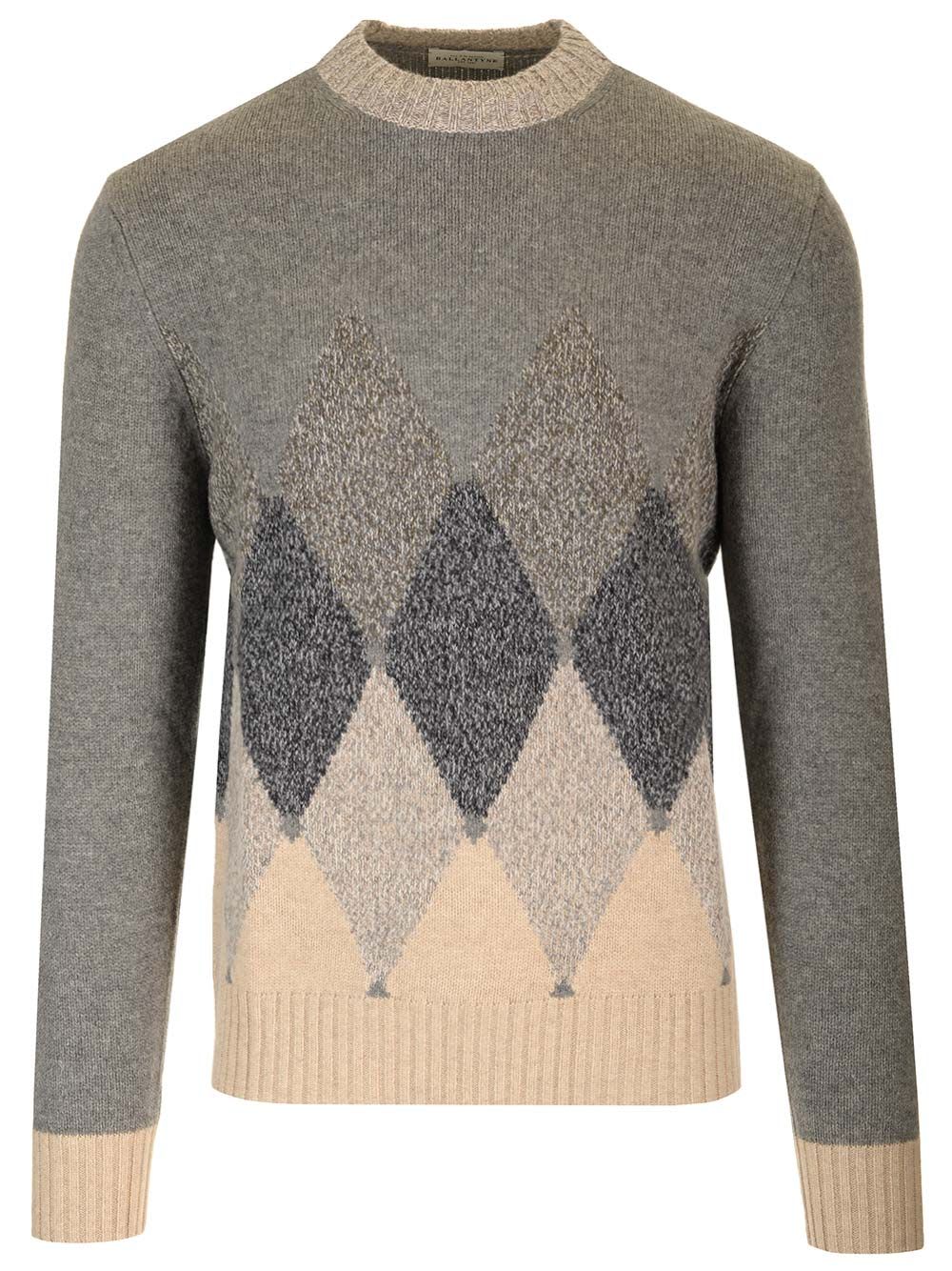 Diamond Mouline Wool Sweater