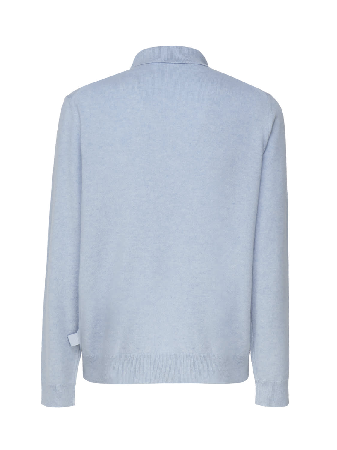 Shop Loewe Polo Sweater In Soft Cashmere In Blue