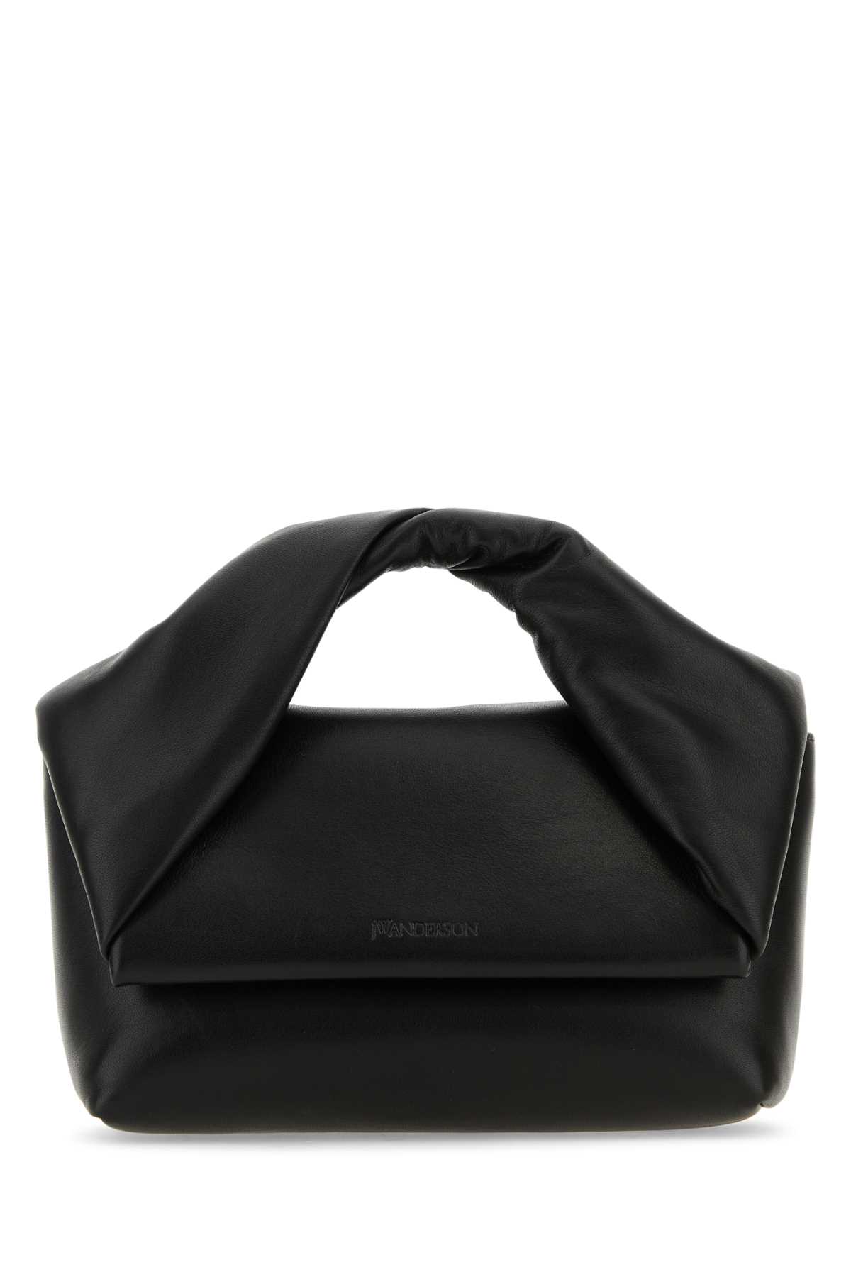 Jw Anderson Women Black Nappa Leather Midi Twister Handbag In Black