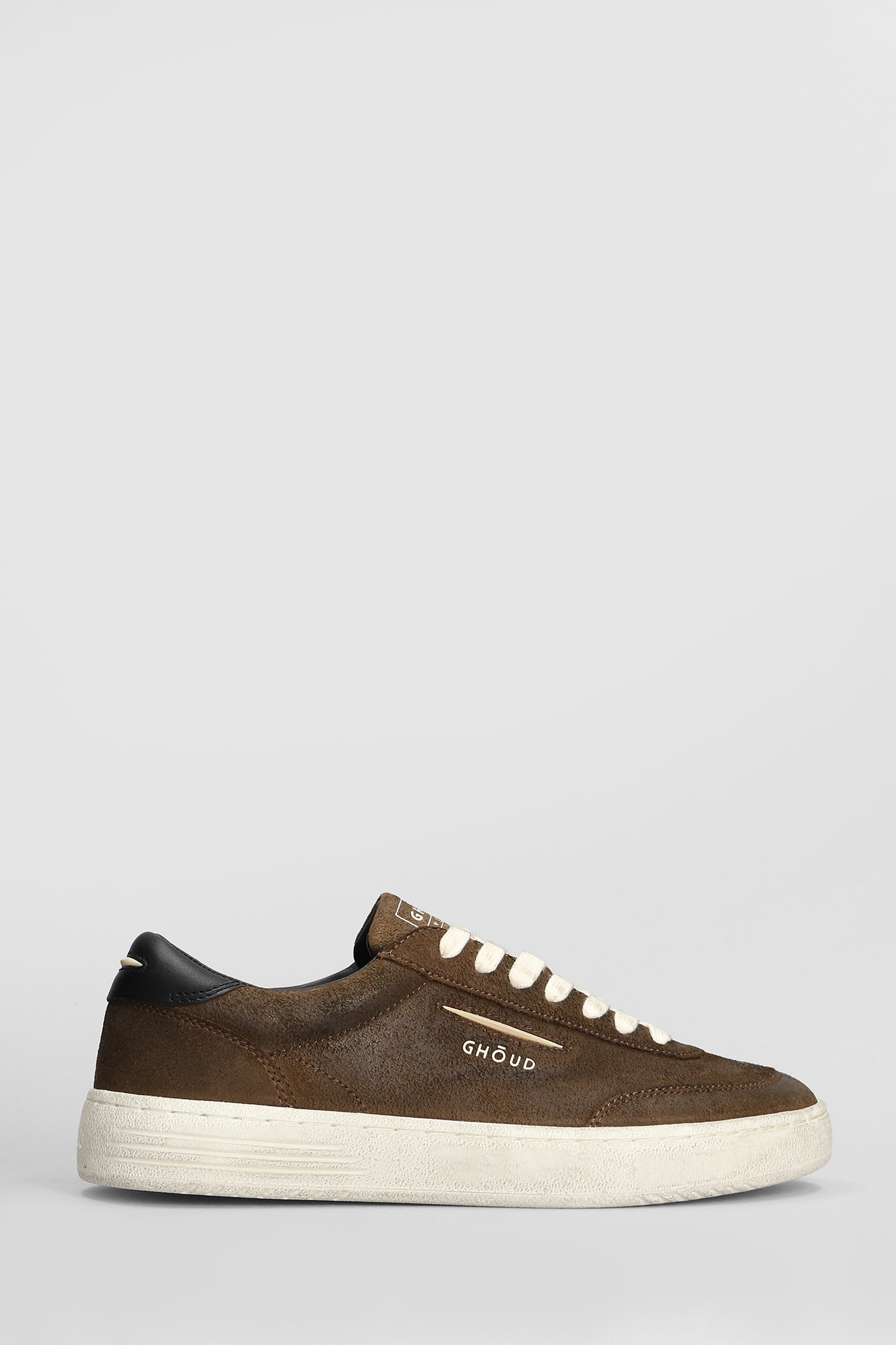 Lido Brushed Sneakers In Brown Leather