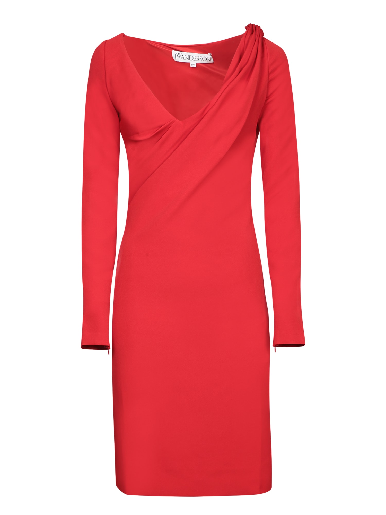 J.W. Anderson J. W. Anderson V-neck Ruched Midi Dress