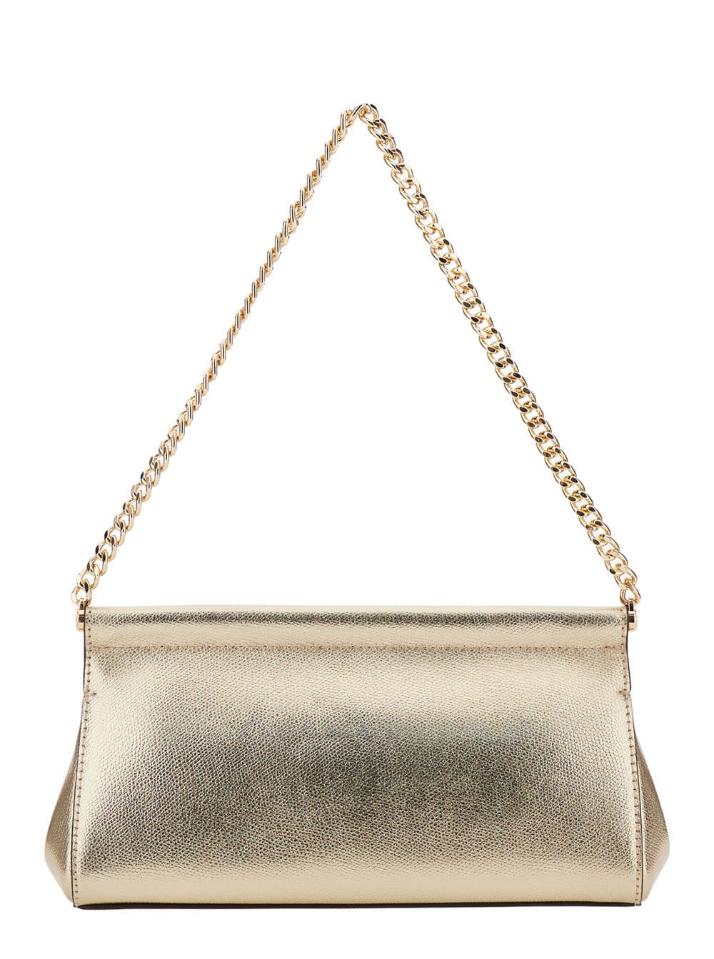 MICHAEL MICHAEL KORS CARMINE GOLD COLORED SHOULDER BAG WITH CHAIN STRAP AND LOGO EMBOSSED ON THE FRONT IN LEATHER WOMAN